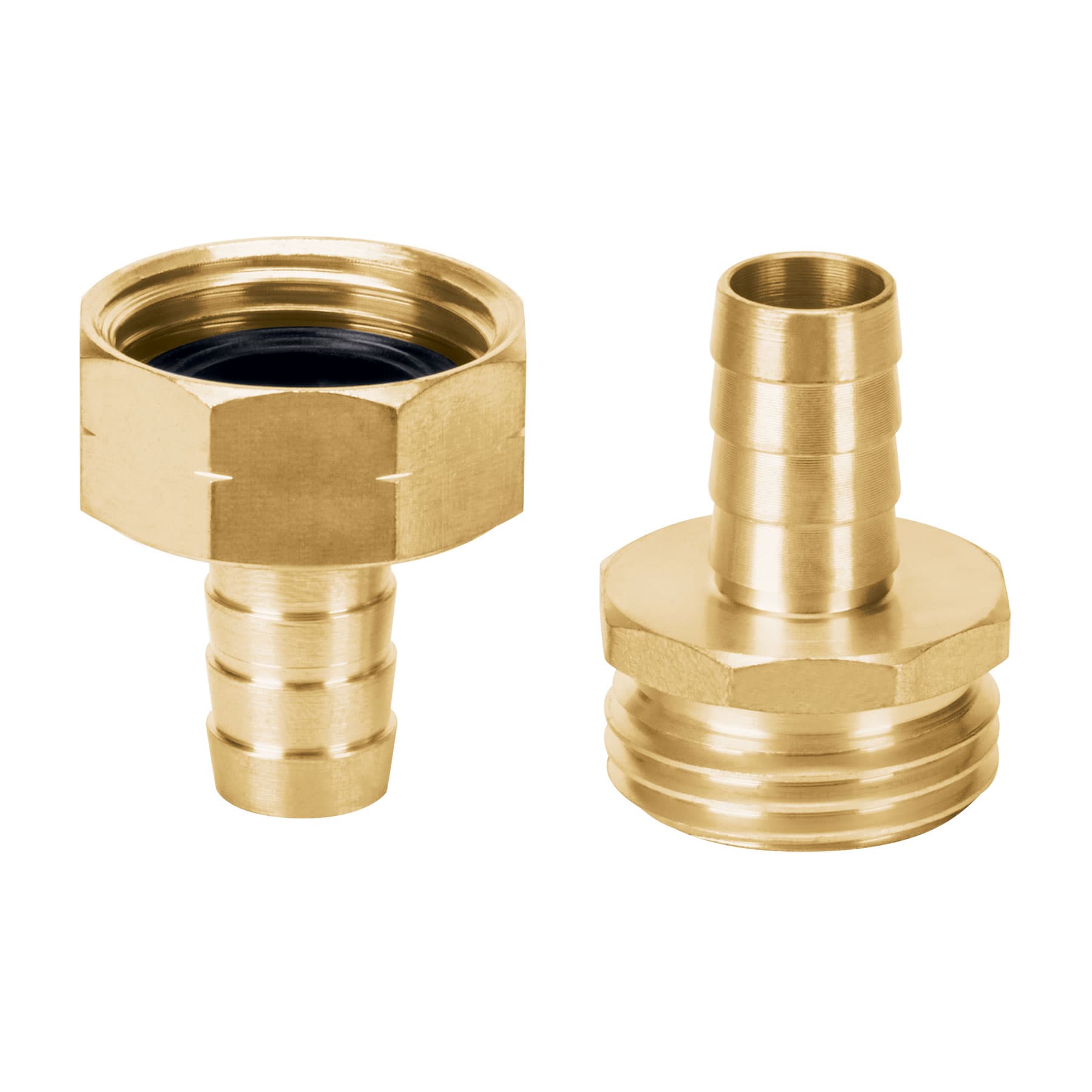 Conectores 1/2" macho y hembra de latón sólido para manguera