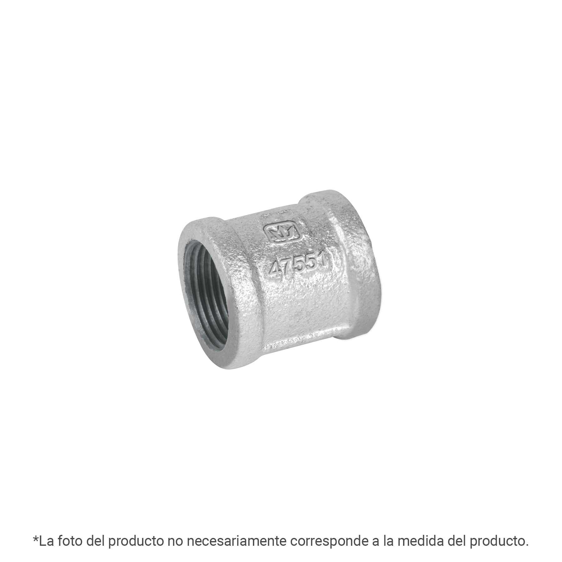 Cople reforzado de acero galvanizado de 1/4", Foset