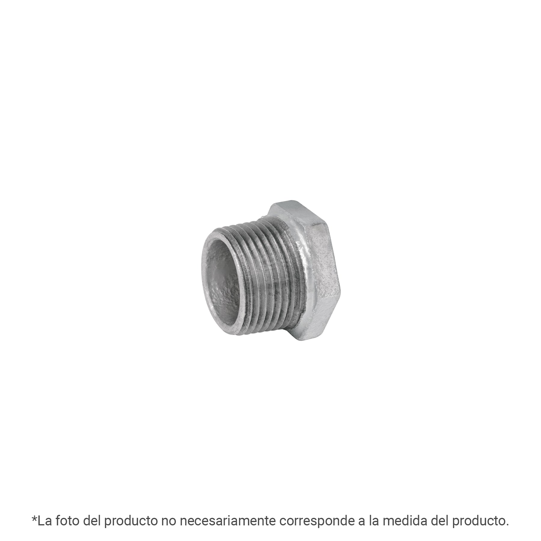 Reducción bushing acero galvanizado 1/2x3/8", Foset
