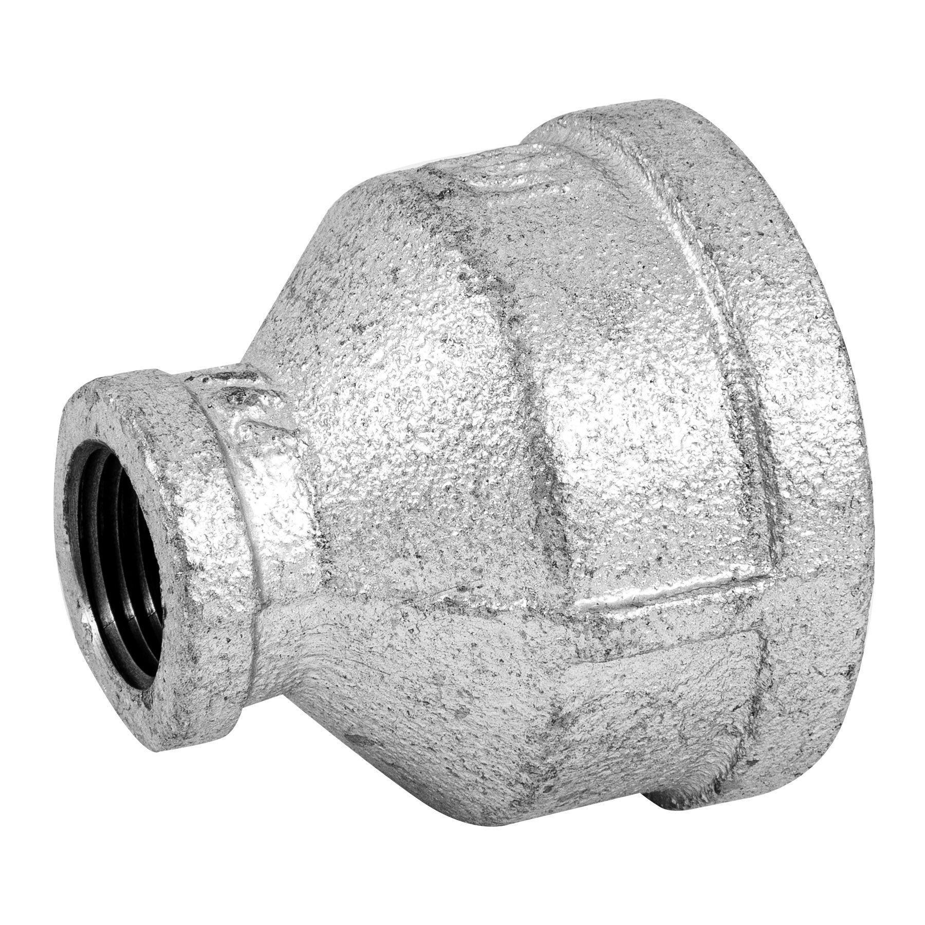 Reducción campana acero galvanizado 1-1/2" x 1/2", Foset