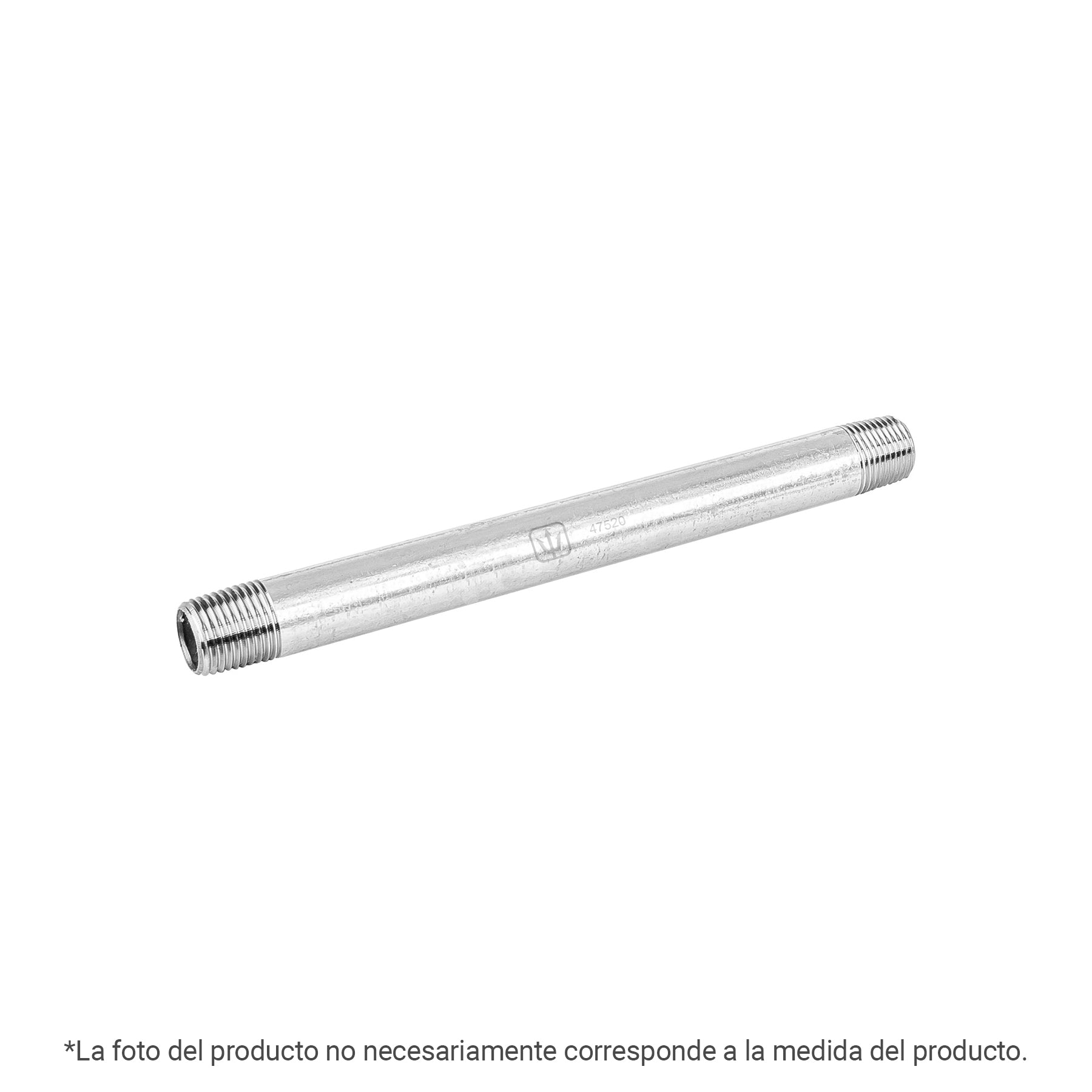Niple de acero galvanizado 1/2" x 5", Foset
