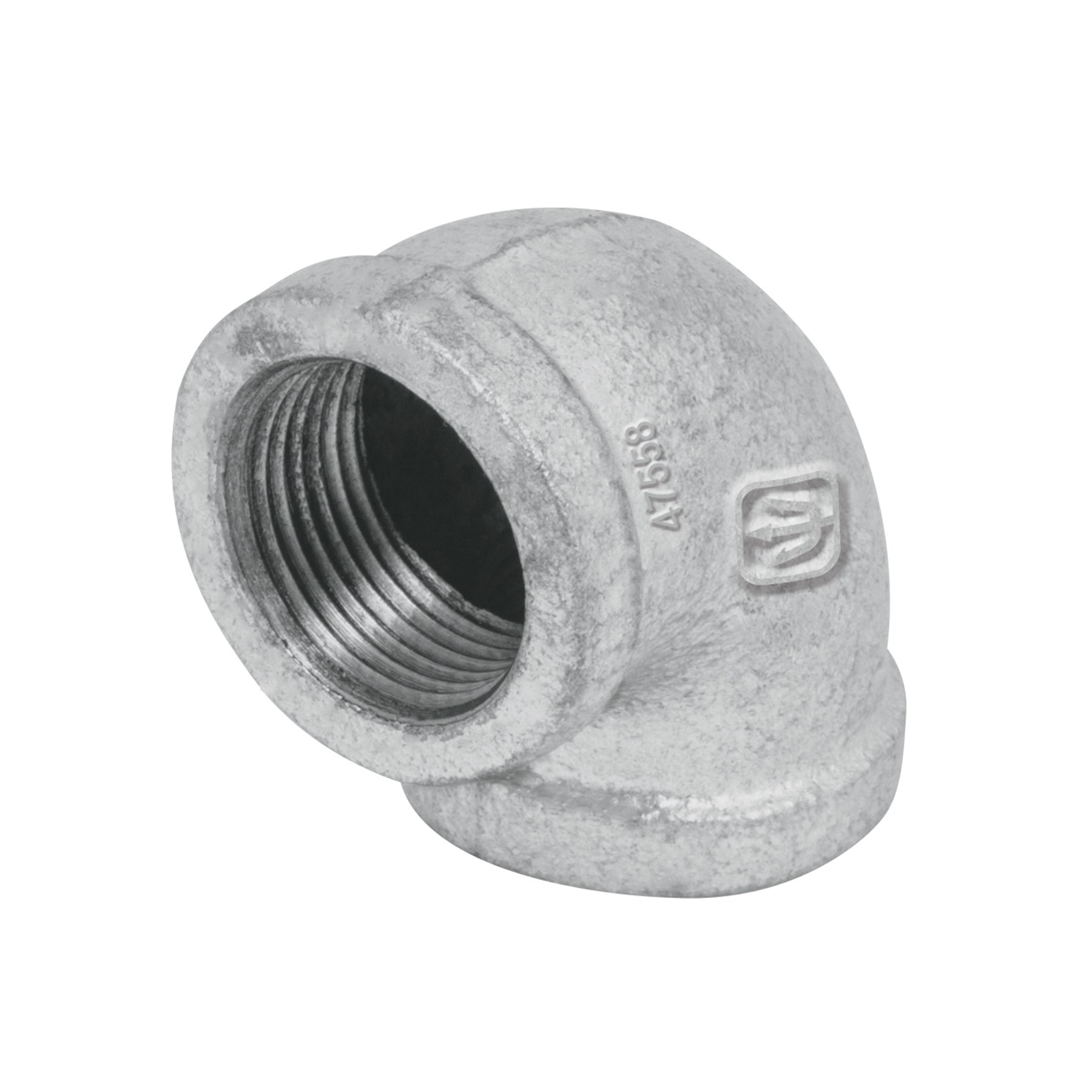 Codo 90∞ acero galvanizado de 3/4", Foset