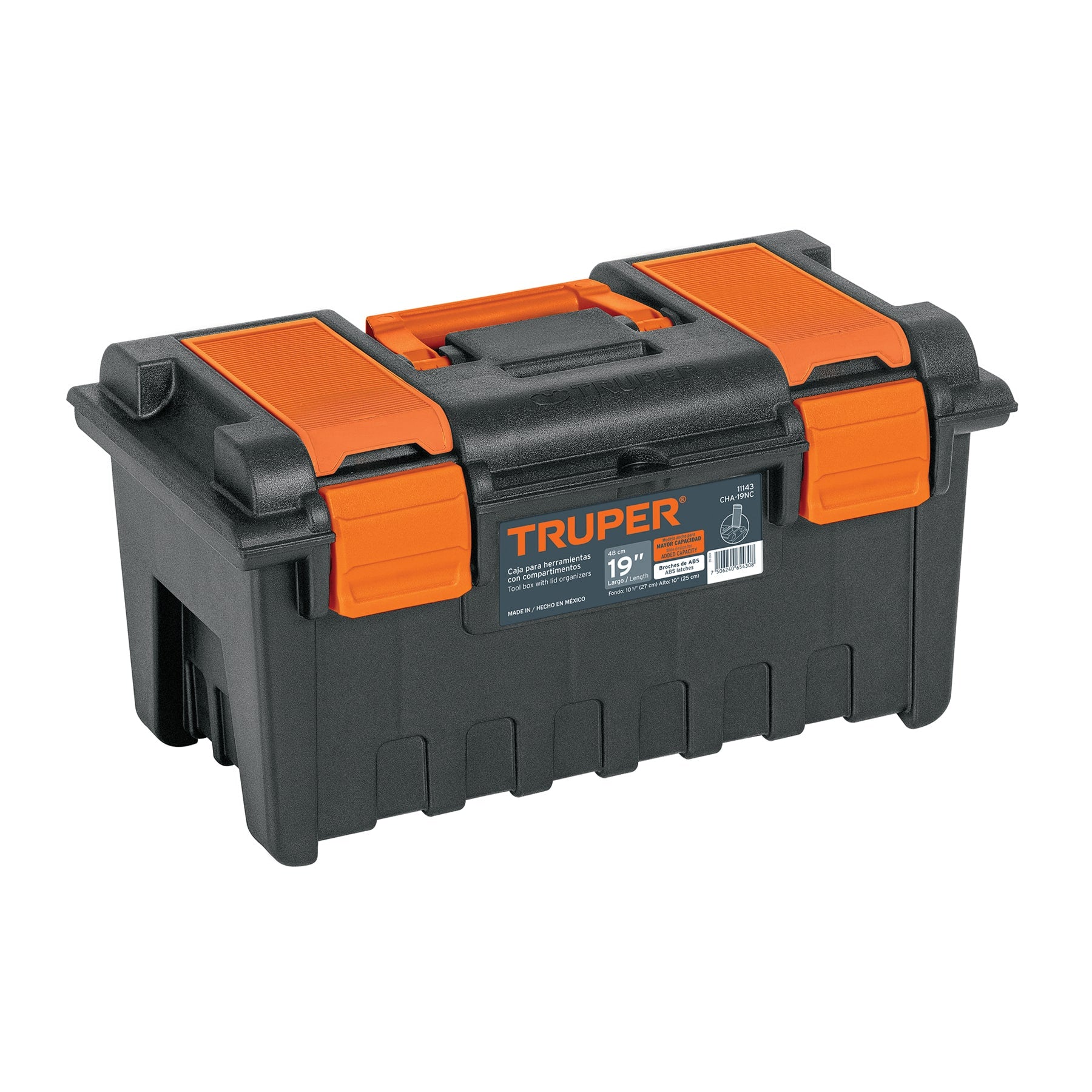 Caja para herramienta de 19" con compartimentos, Truper