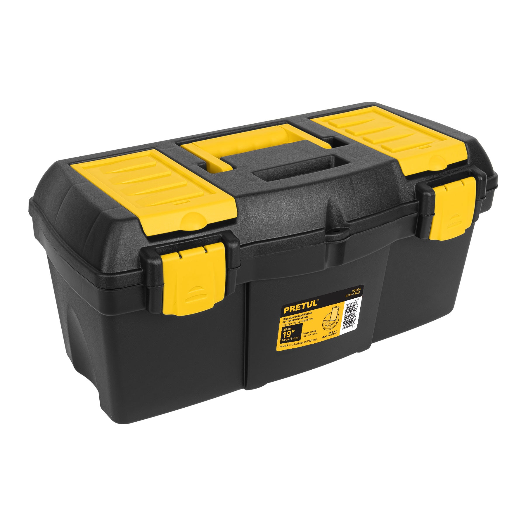 Caja para herramienta de 19" con compartimentos, Pretul, CHP-19CP, 20604