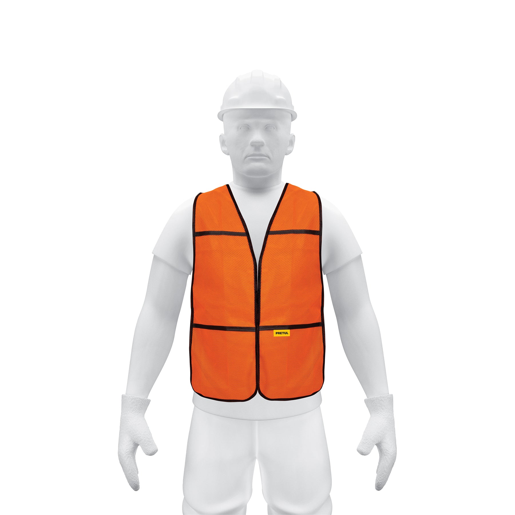 Chaleco de seguridad, uso de día, naranja, Pretul, CHS-100N, 21023