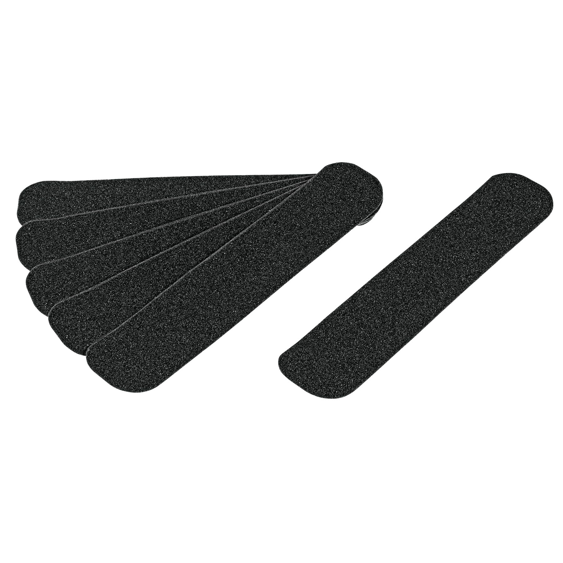 Tarjeta 6 tiras 23cm antiderrapantes negras 50mm con abrasivo