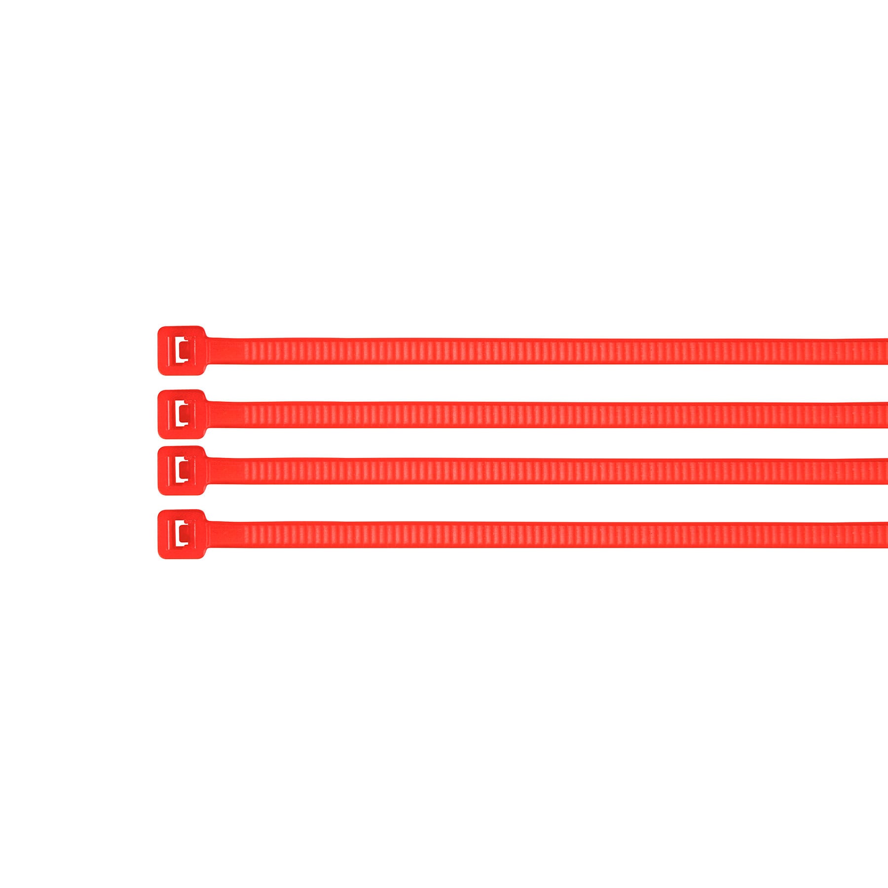 Bolsa con 50 cinchos plásticos 40 lb, 150 x 3.5 mm, rojos