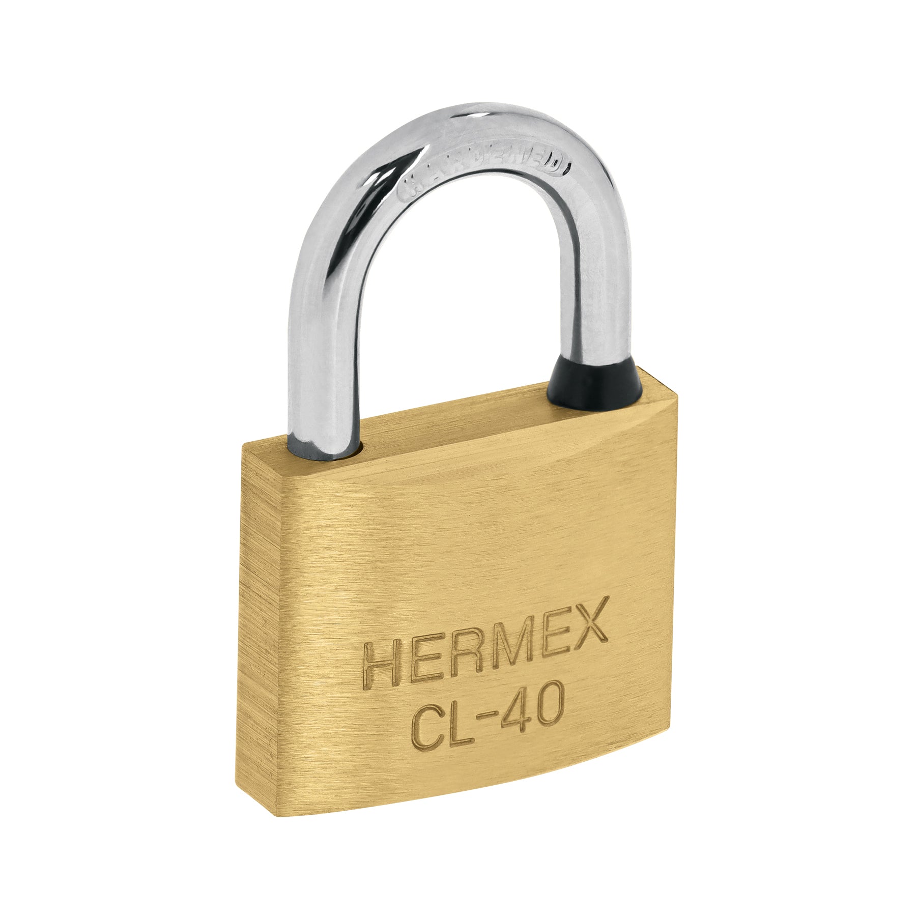 Candado de latón 40 mm gancho corto en blíster, Hermex