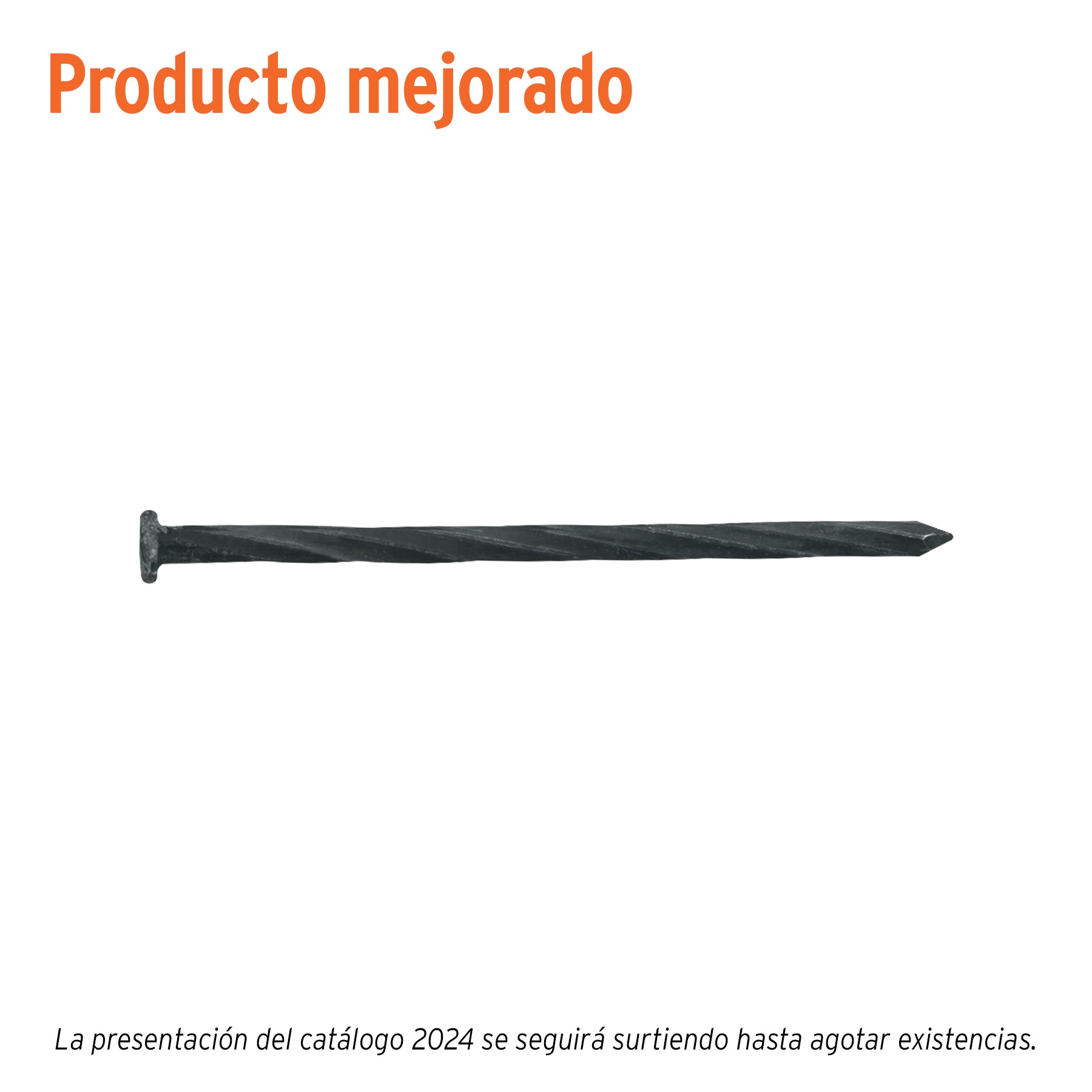 Bolsa con 1 kg de clavos para concreto negros 3-1/2", Fiero