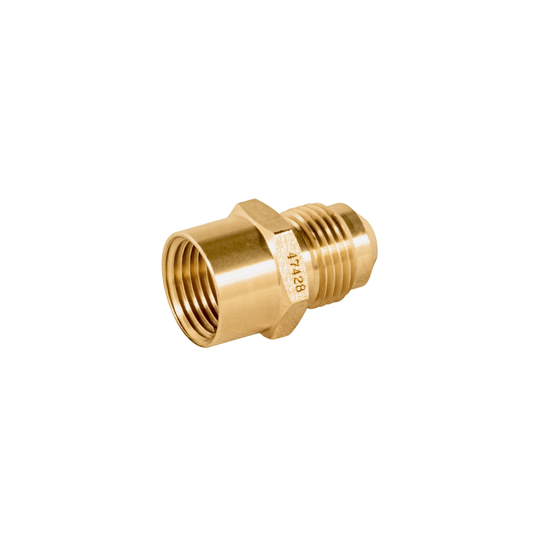 Niple campana de latón de 3/8" X 3/8", Foset