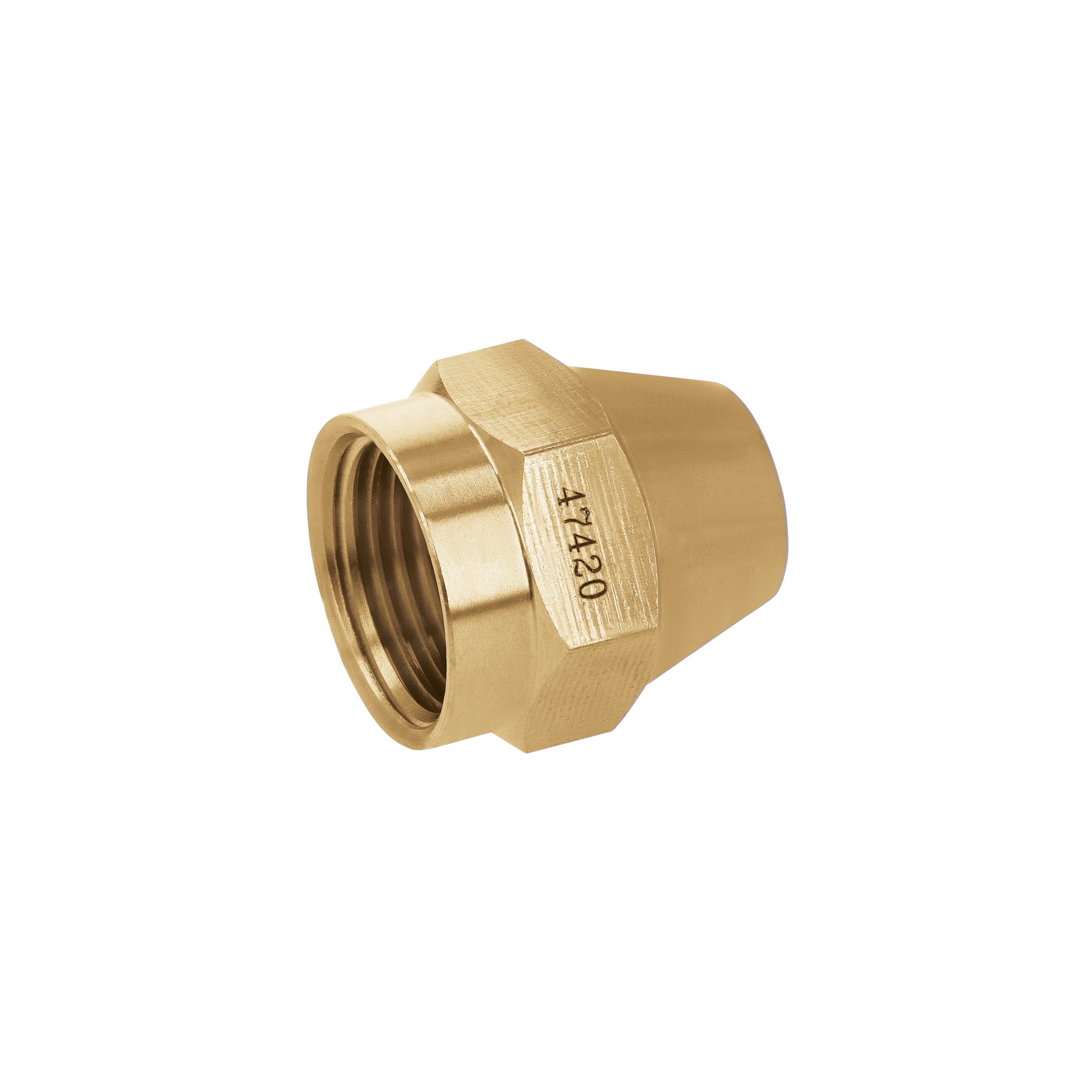 Tuerca cónica de latón 1/2", Foset