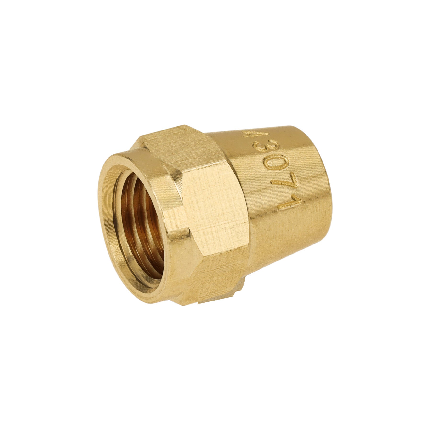 Tuerca cónica de latón 1/4", Foset