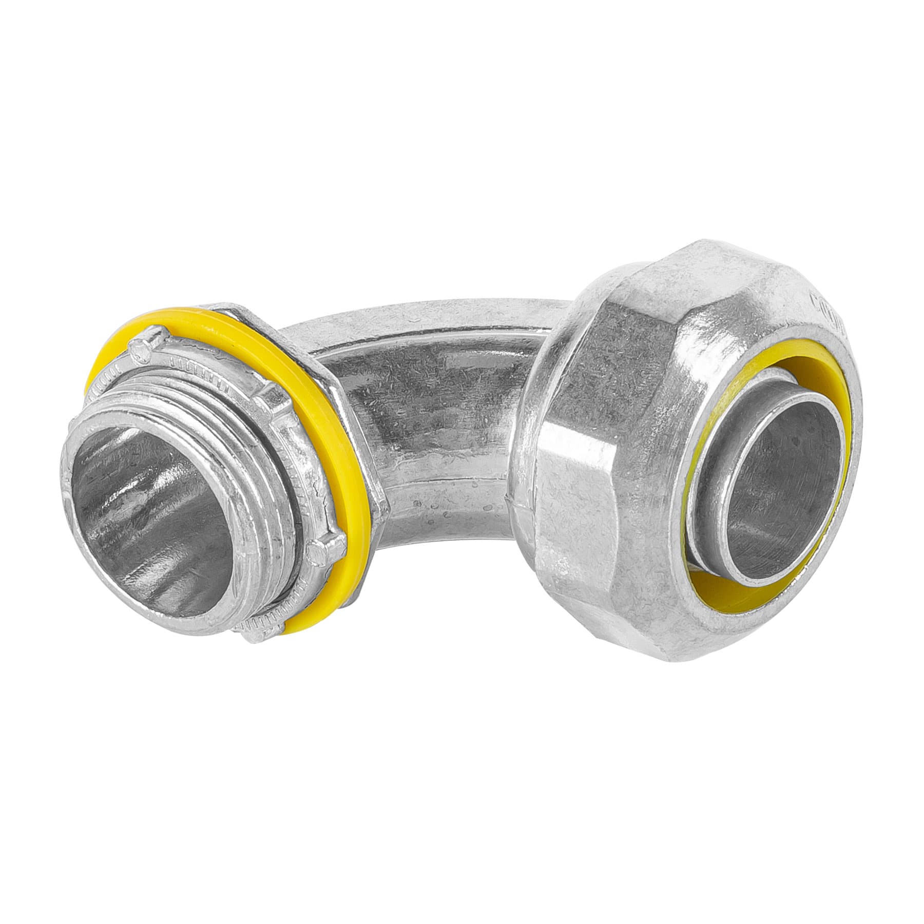Conector curvo de 3/4" para tubo liquid tight, Volteck