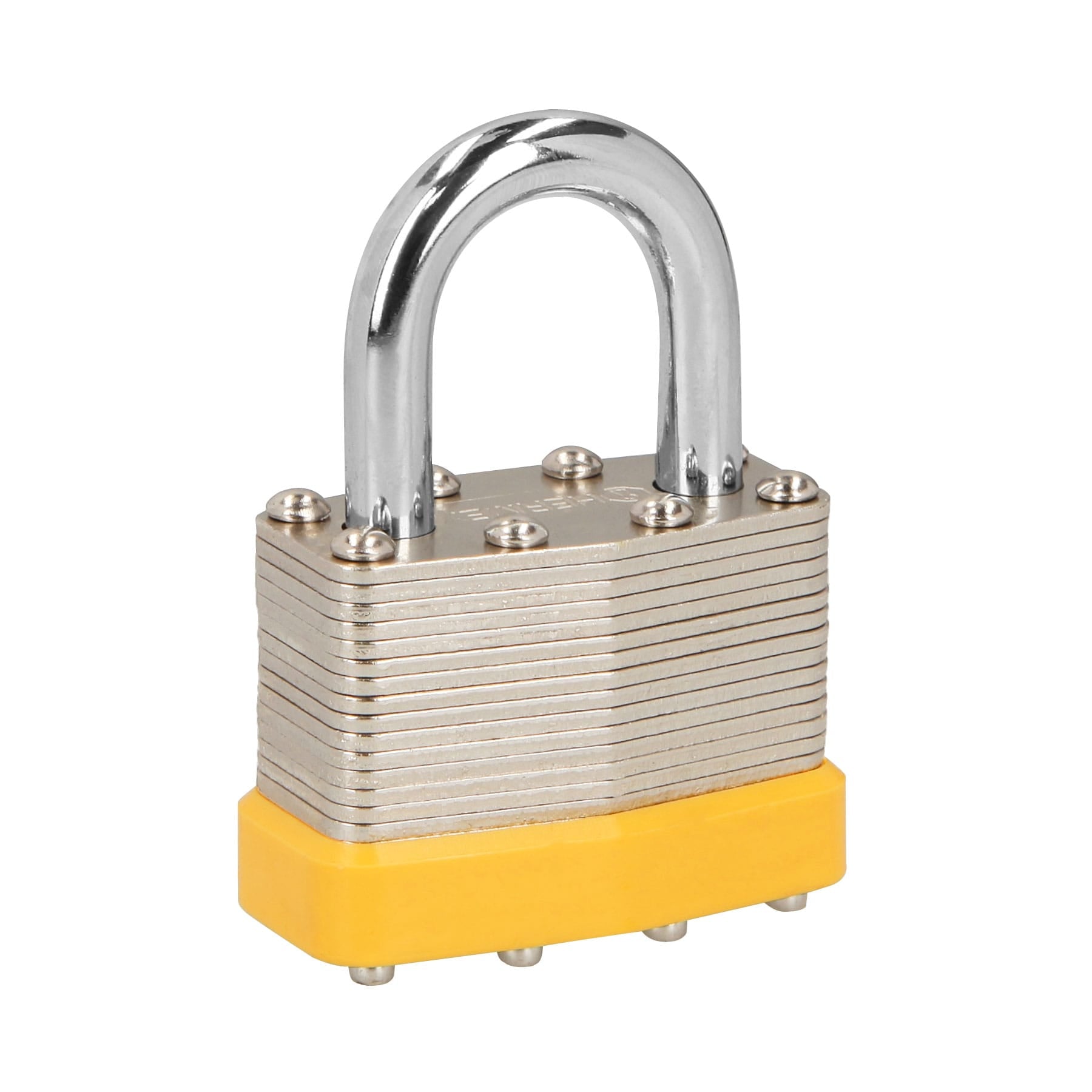 Candado laminado, 45mm, gancho corto, blister, Hermex BASIC