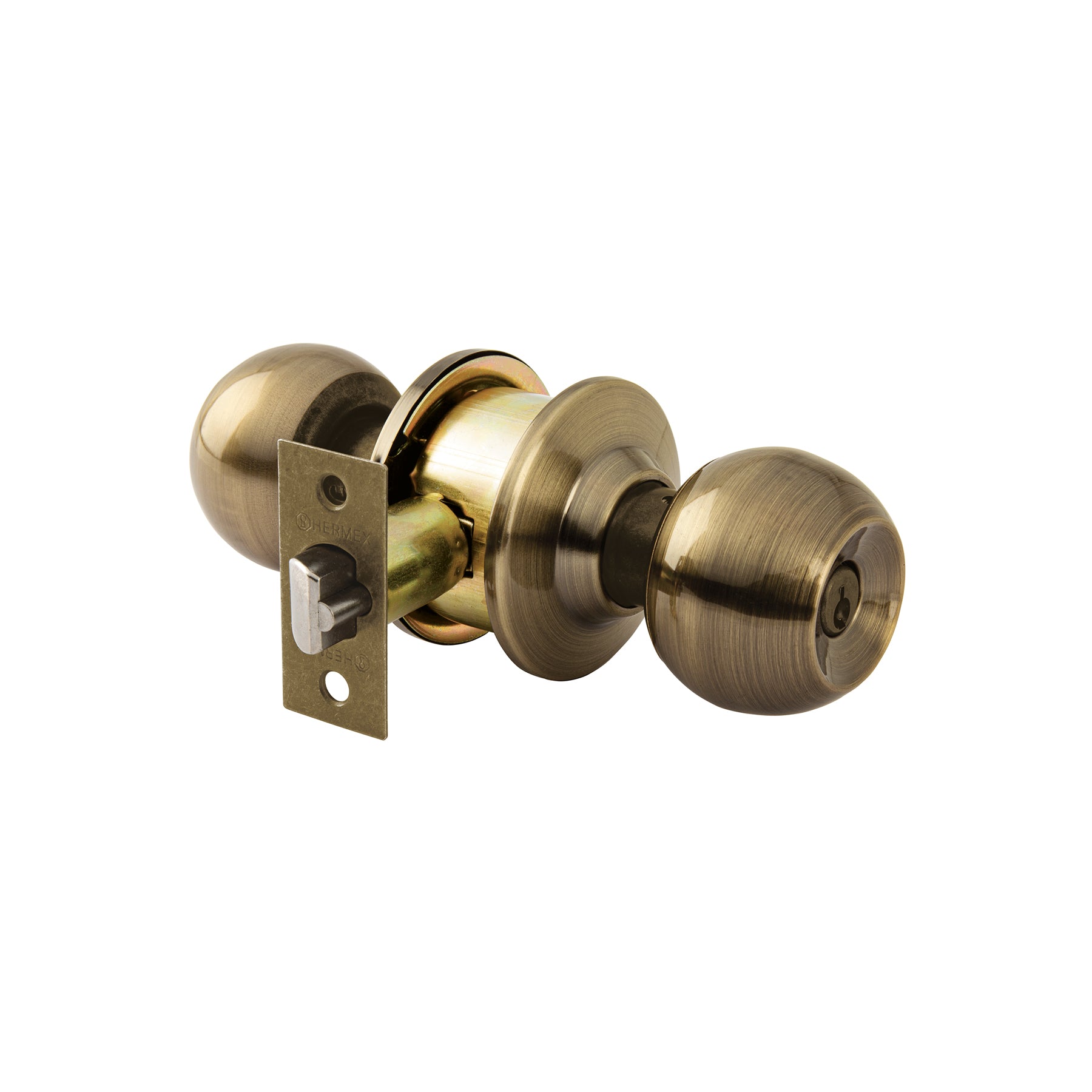 Combo cerraduras, llave-llave, latón antiguo BASIC, Hermex, CMB-22P, 23620