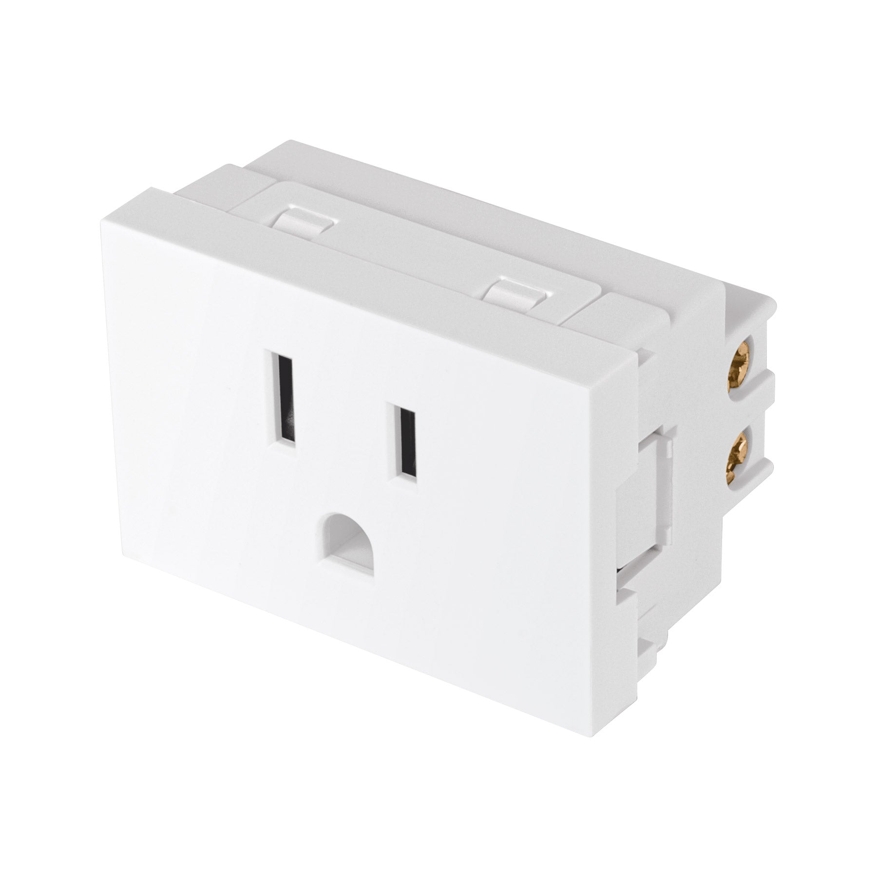 Contacto aterrizado blanco de 1.5 módeloulos, línea Lisboa