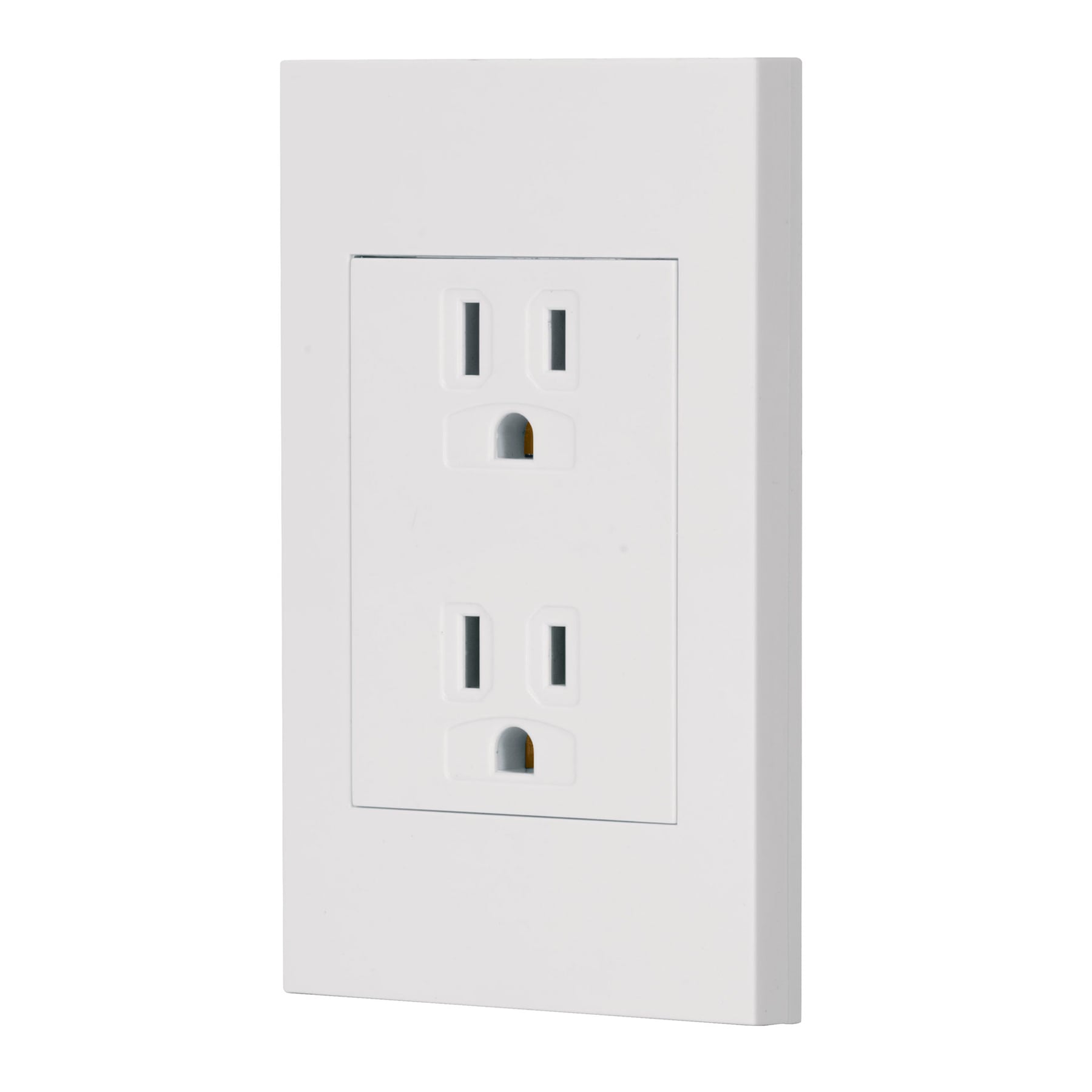 Placa armada contacto dúplex, 3 módeloulos, Española, blanco