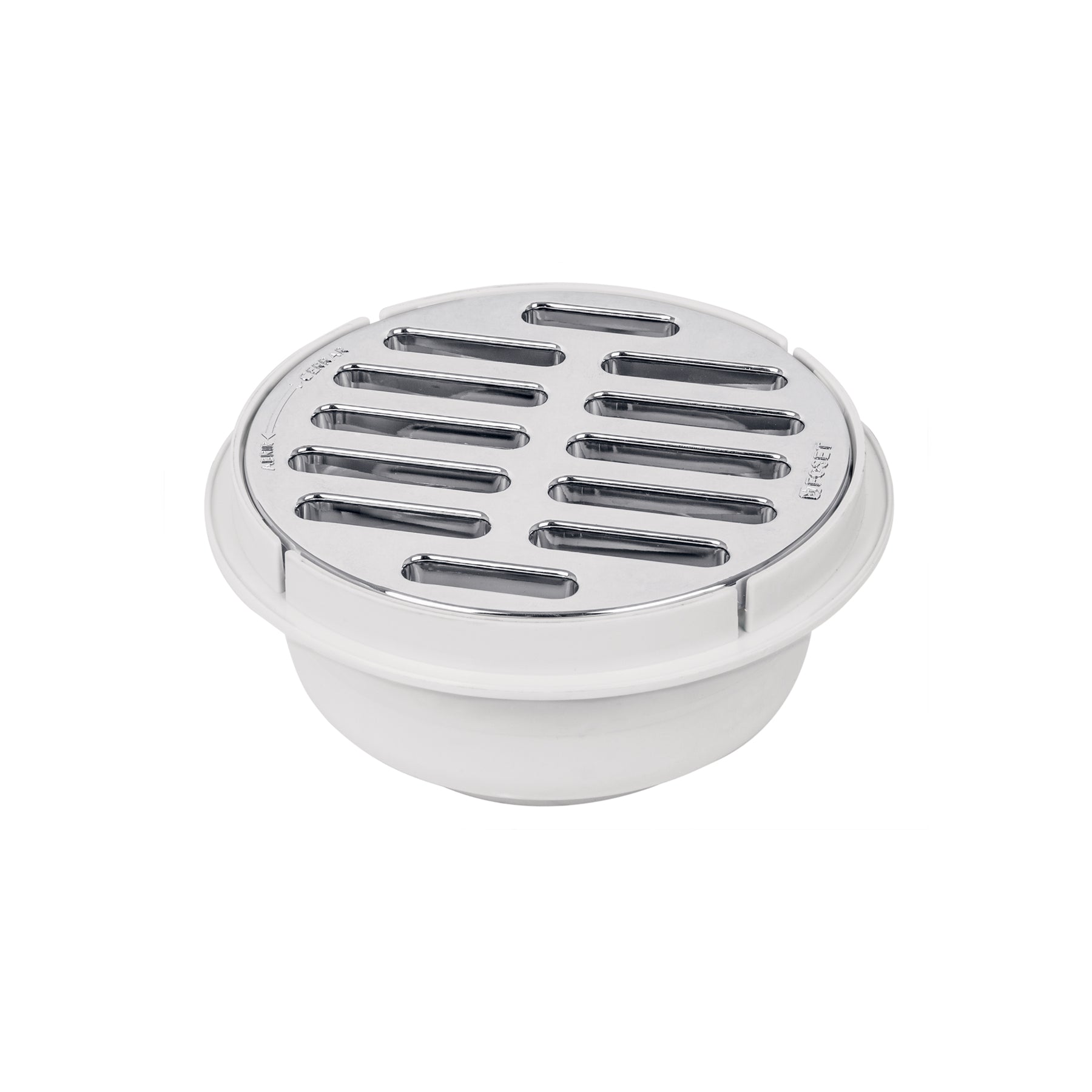 Coladera 5" universal,ABS, rejilla cromada 1/4 vuelta, Foset, COL-51, 49616