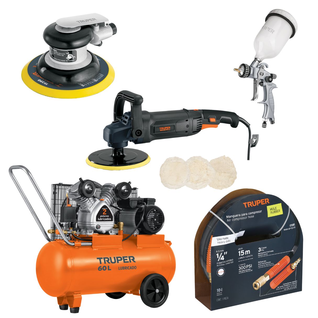 Combo AutoFinish PRO – Pintura y Pulido Industrial TRUPER