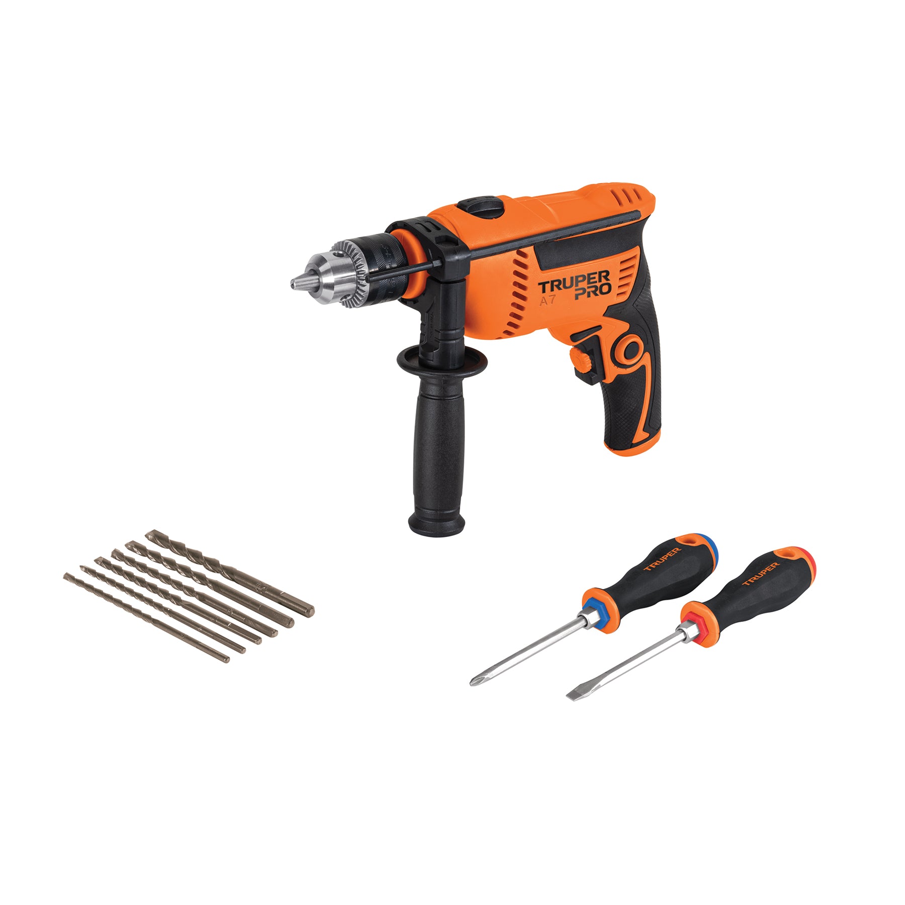 Combo rotomartillo 1/2" 650W, 6 brocas y 2 desarmadores,PRO