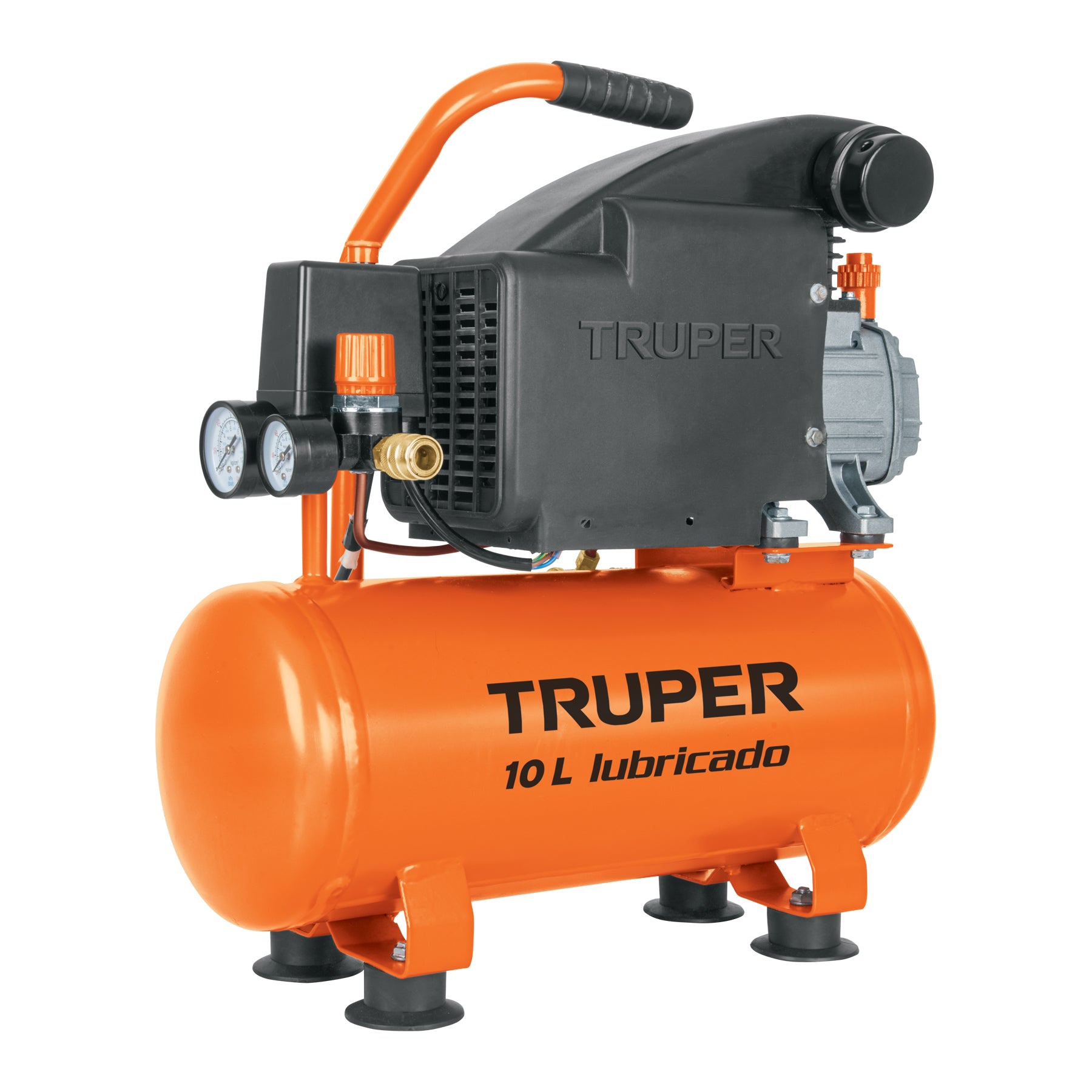 Compresor lubricado, 10L, 2 HP, horizontal, 127V, Truper