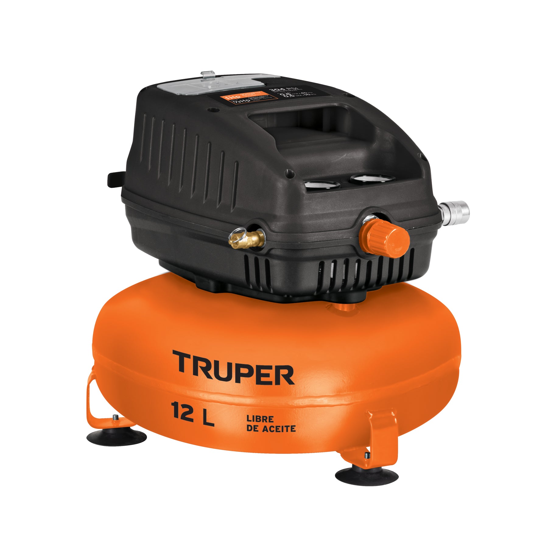 Compresor libre de aceite, 12L, 1HP, 127V, Truper