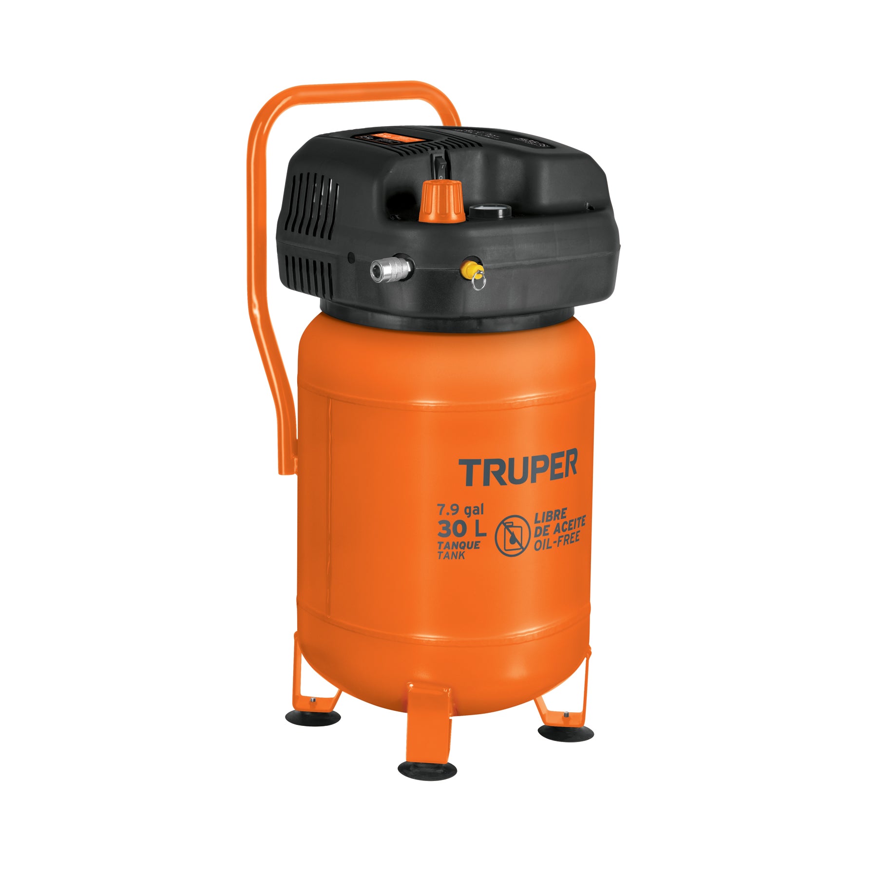 Compresor libre de aceite, 30L, 3HP, vertical, 127V, Truper