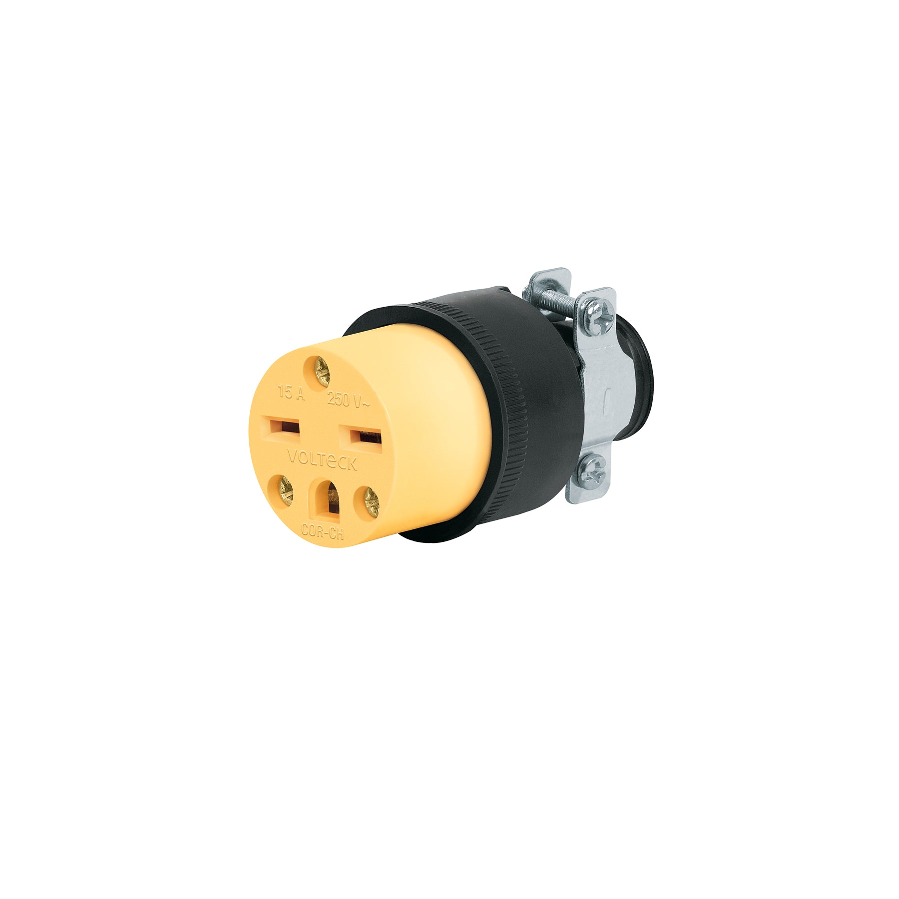 Contacto industrial reforzado aterrizado cara de chino, Volteck, COR-CH, 46121