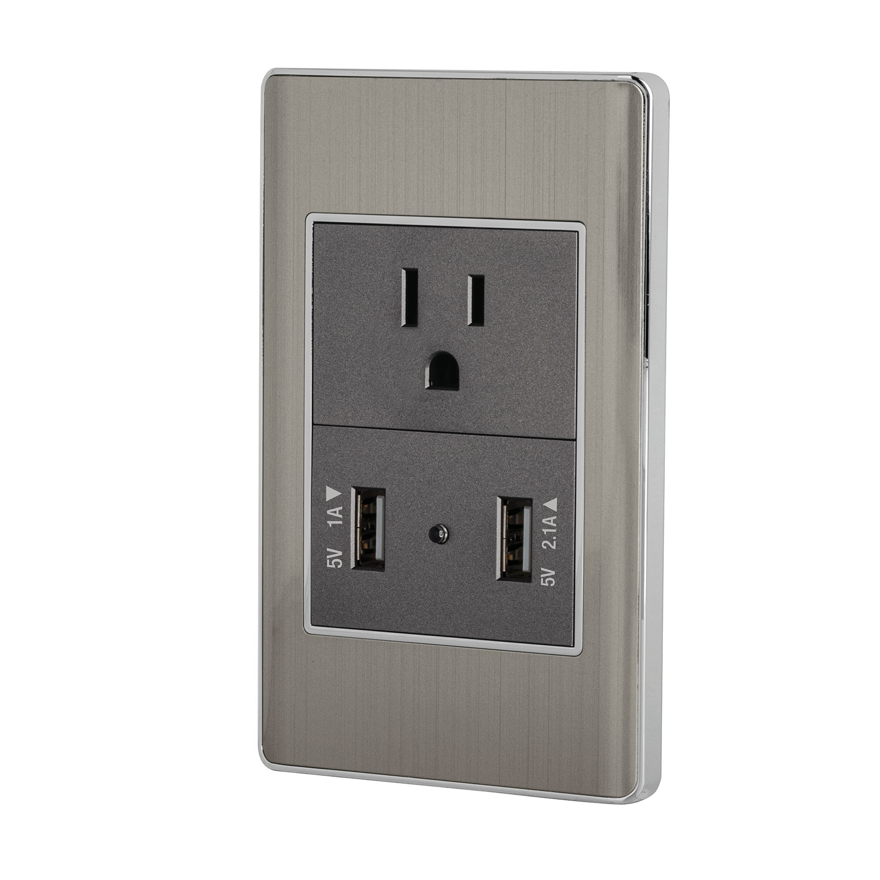 Placa armada acero contacto y 2 puertos USB 1.5 módelo, Lisboa