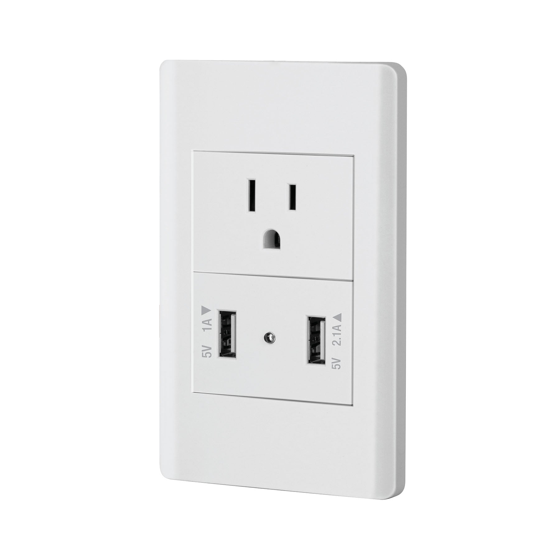Placa armada blanca contacto y 2 puertos USB 1.5 módelo, Lisboa