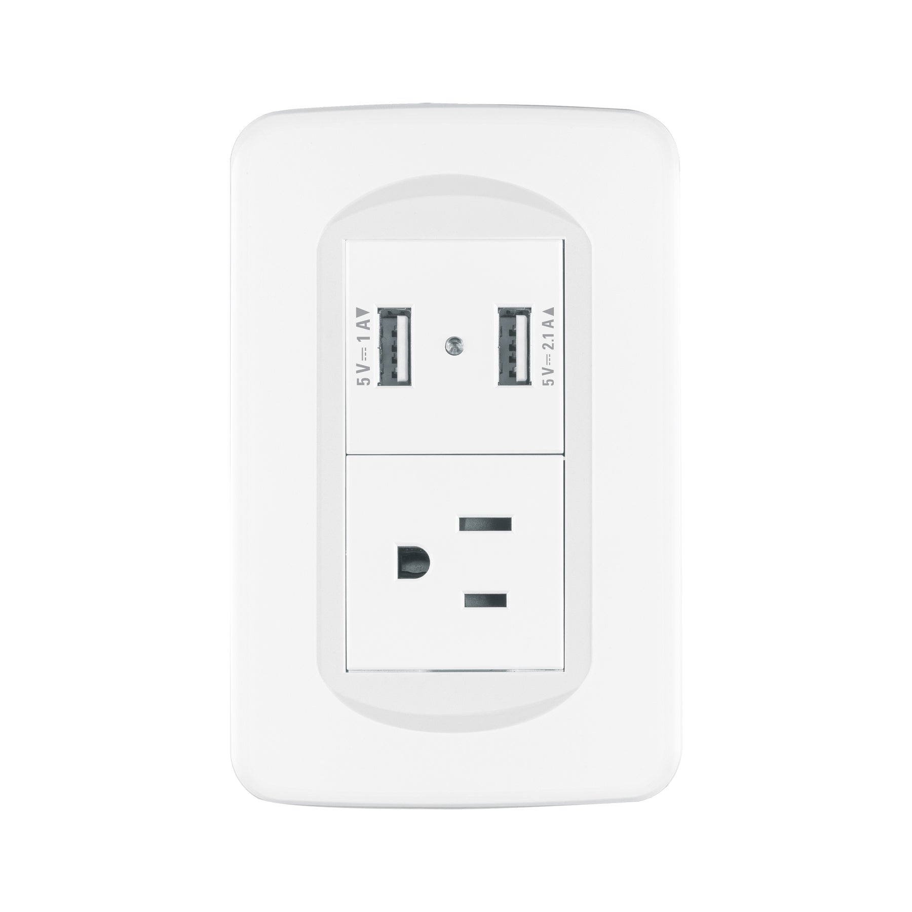 Placa armada 1contacto y 2 puertos USB 1.5 módulos, Toledo