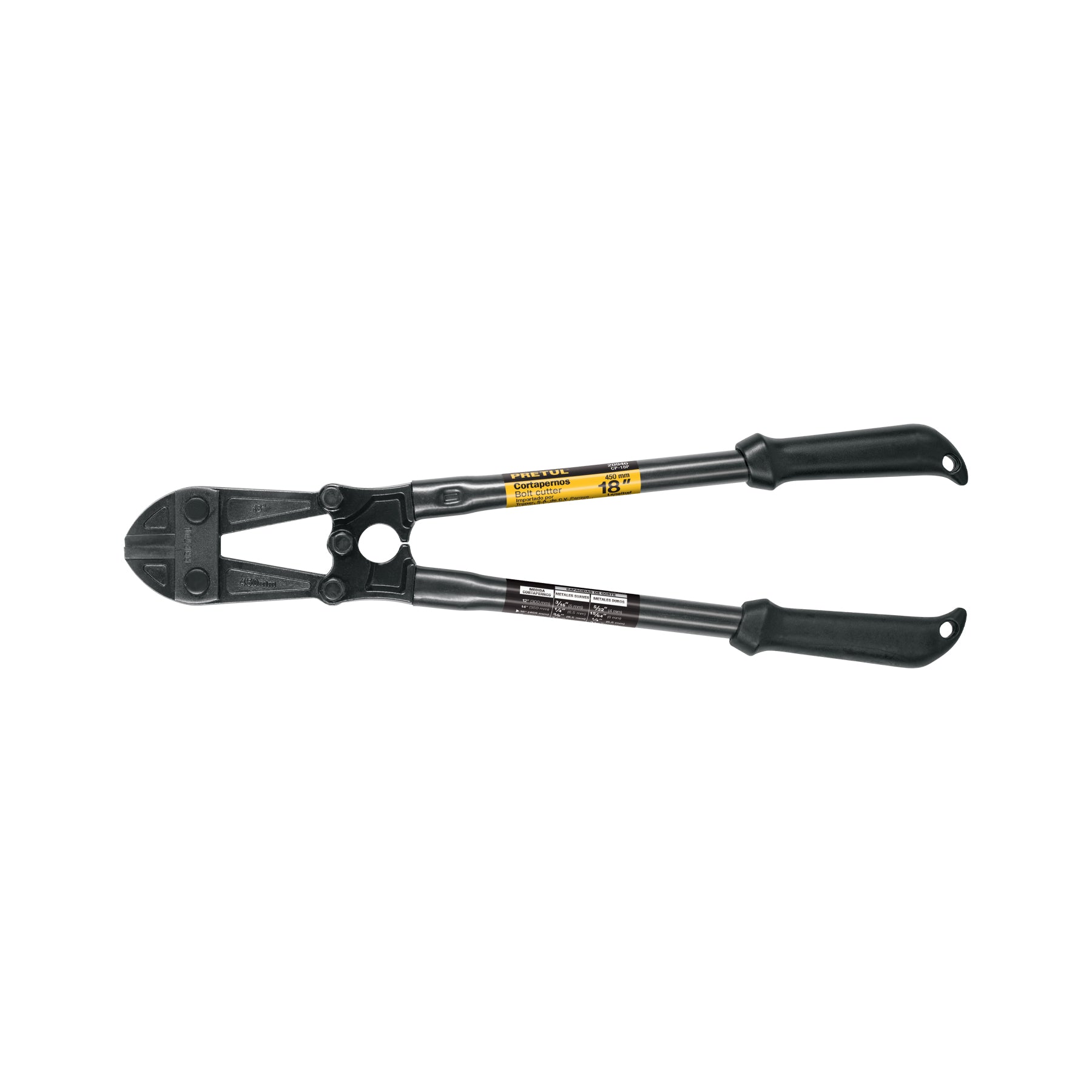Cortapernos 18", mango tubular, Pretul