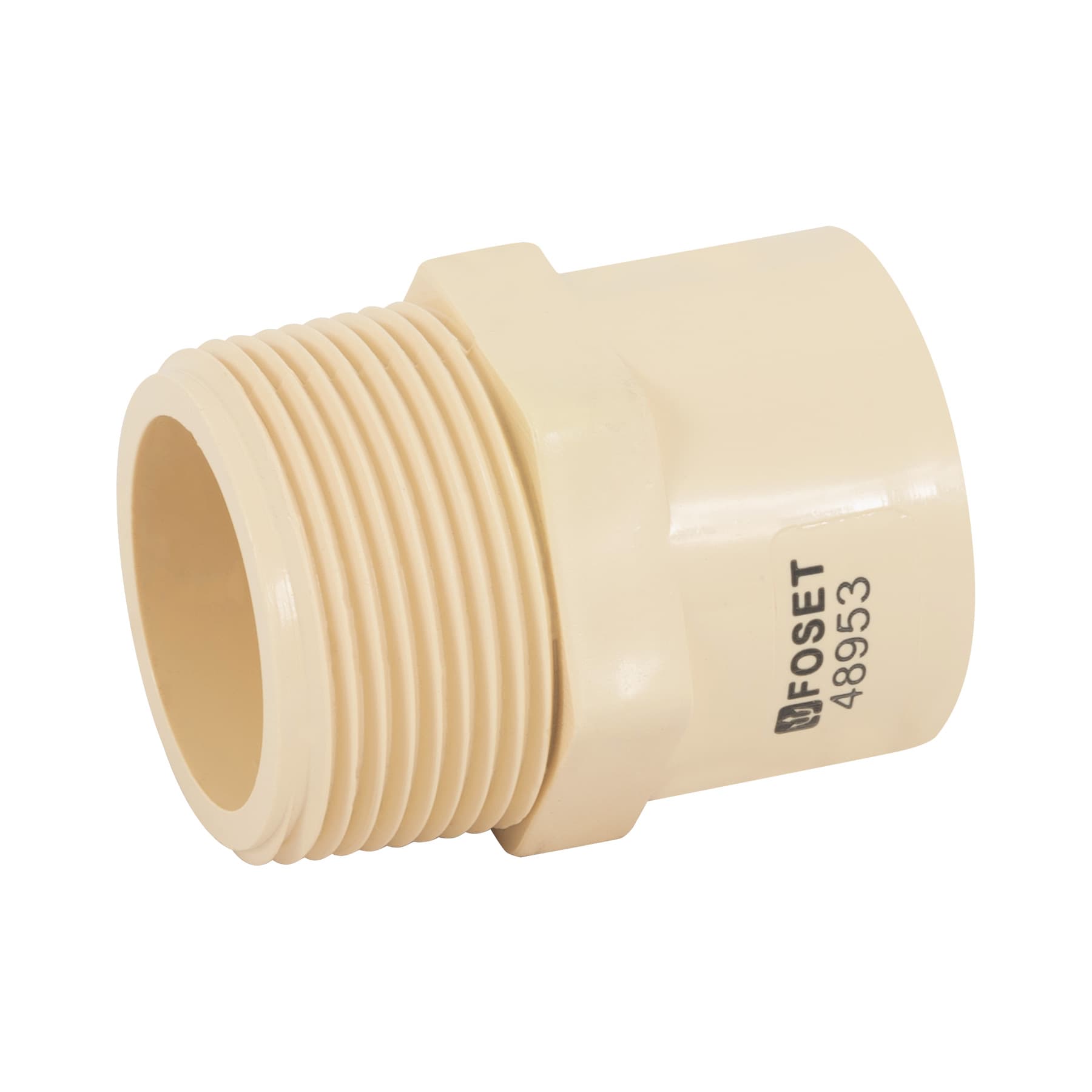 Conector macho CPVC 1-1/4", Foset, CPVC-614, 48953