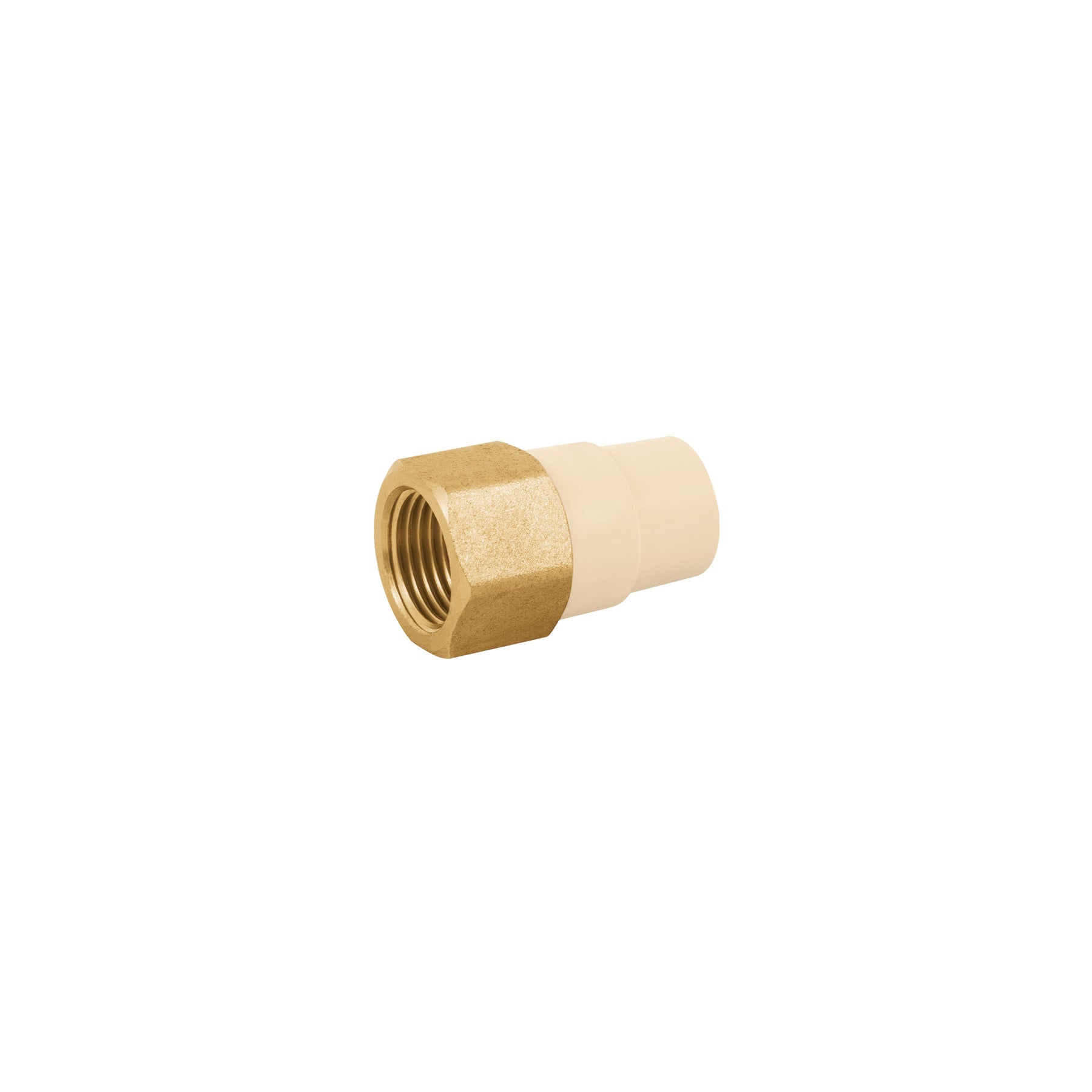 Adaptador hembra de CPVC 1/2" con inserto de latón, Foset, CPVC-641, 45107