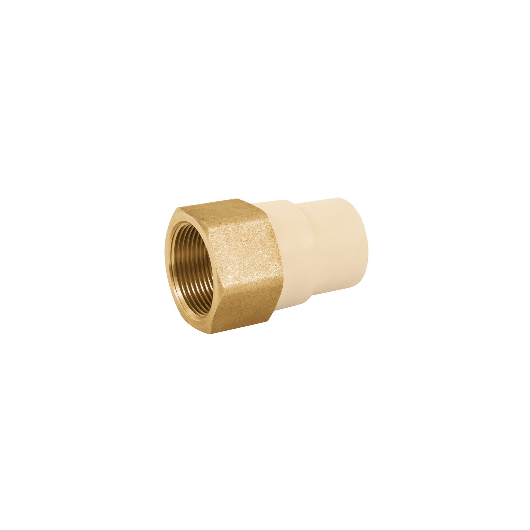 Adaptador hembra de CPVC 1-1/4" con inserto de latón, Foset