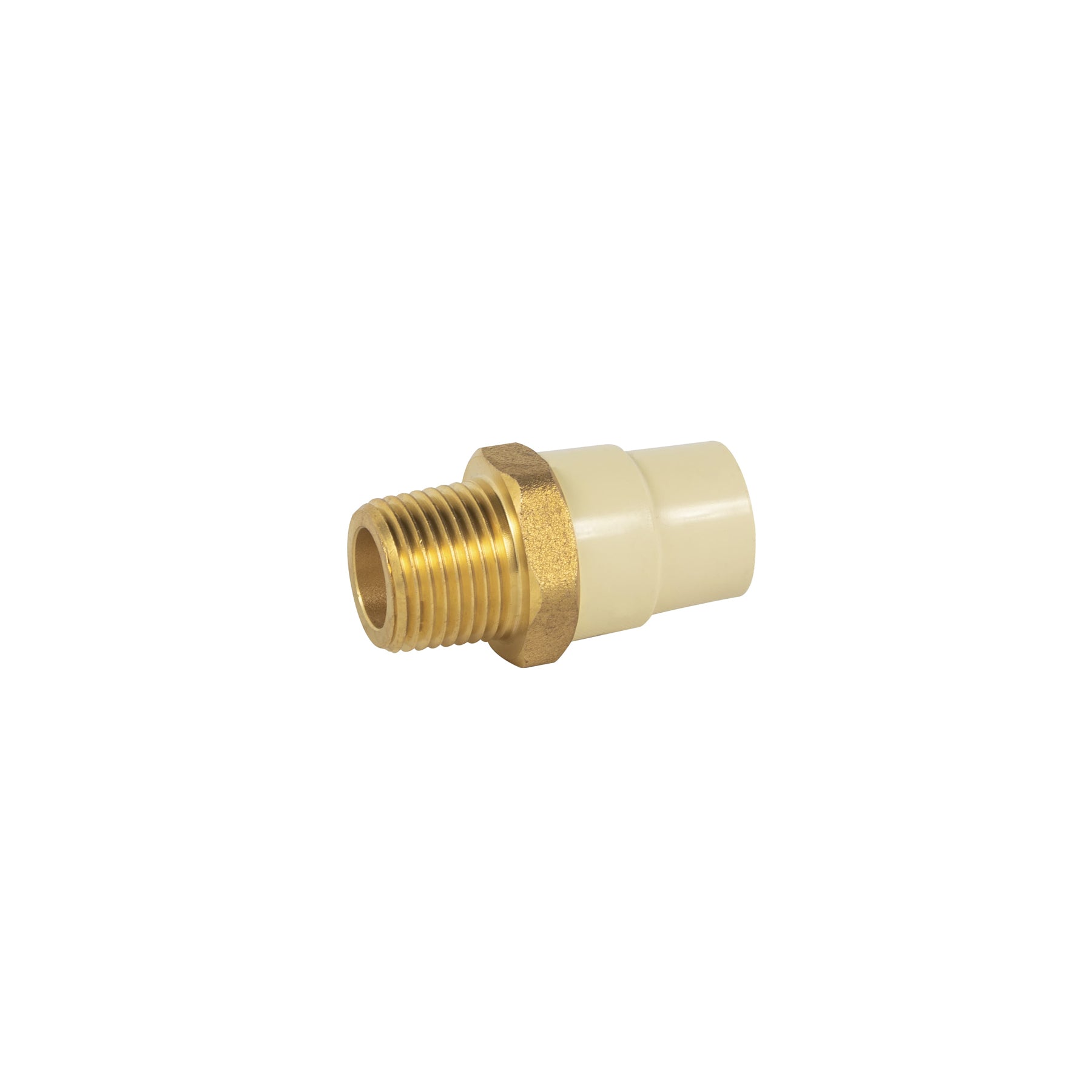 Adaptador macho de CPVC 1/2" con inserto de latón, Foset, CPVC-651, 45104