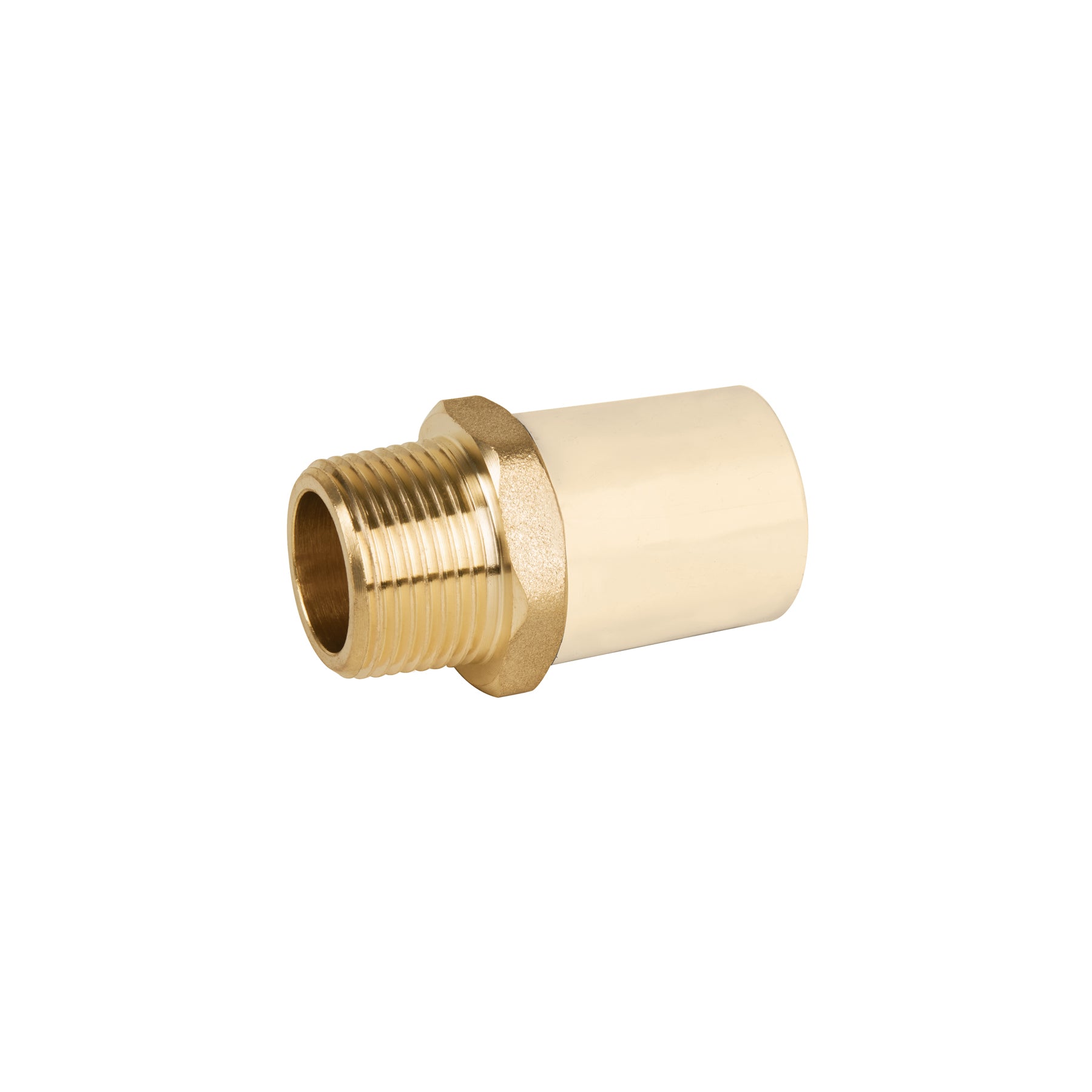 Adaptador macho de CPVC 3/4" con inserto de latón, Foset, CPVC-652, 45105