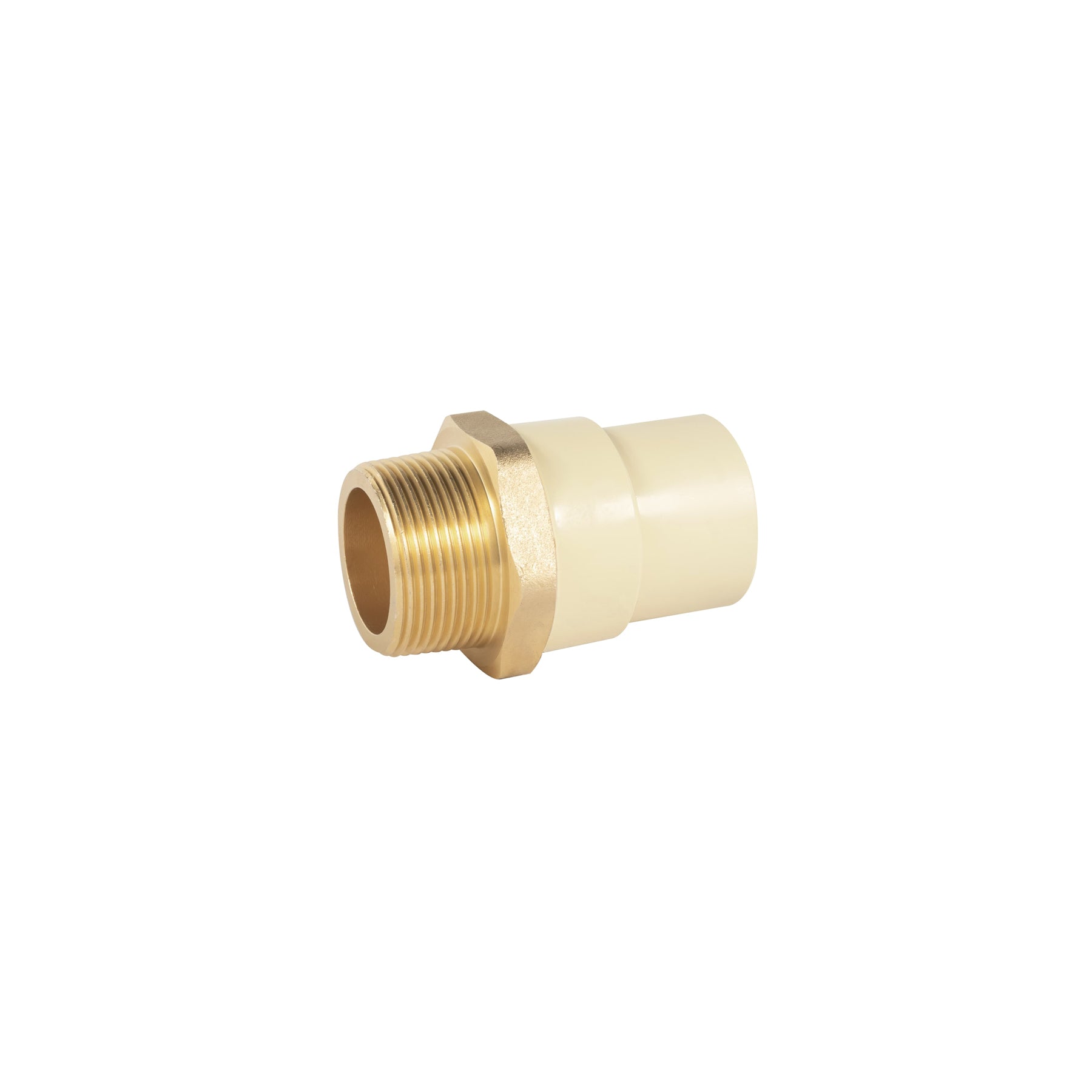 Adaptador macho de CPVC 1-1/4" con inserto de latón, Foset, CPVC-654, 48959