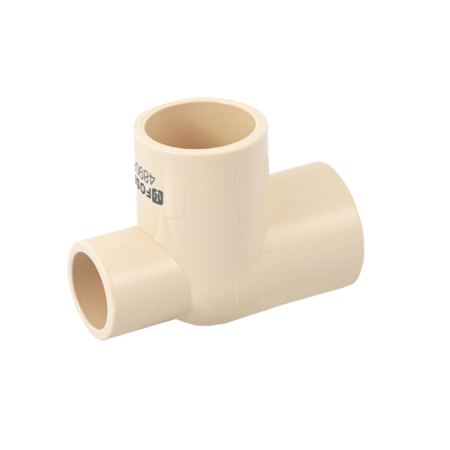 Tee reducida lateral de CPVC 3/4" x 1/2" x 3/4", Foset, CPVC-726, 48908