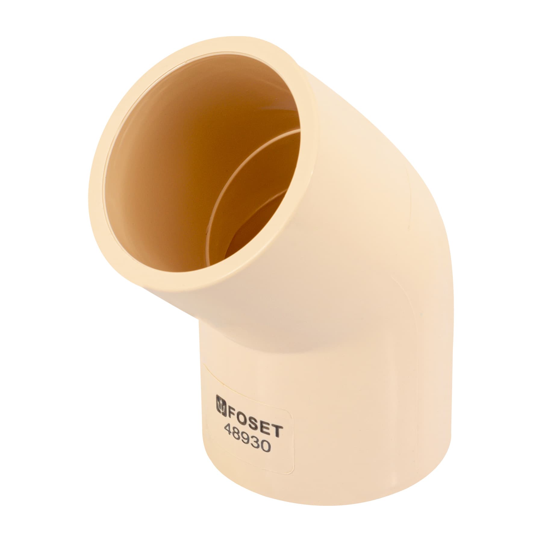 Codo 45° CPVC de 1-1/2", Foset, CPVC-865, 48930