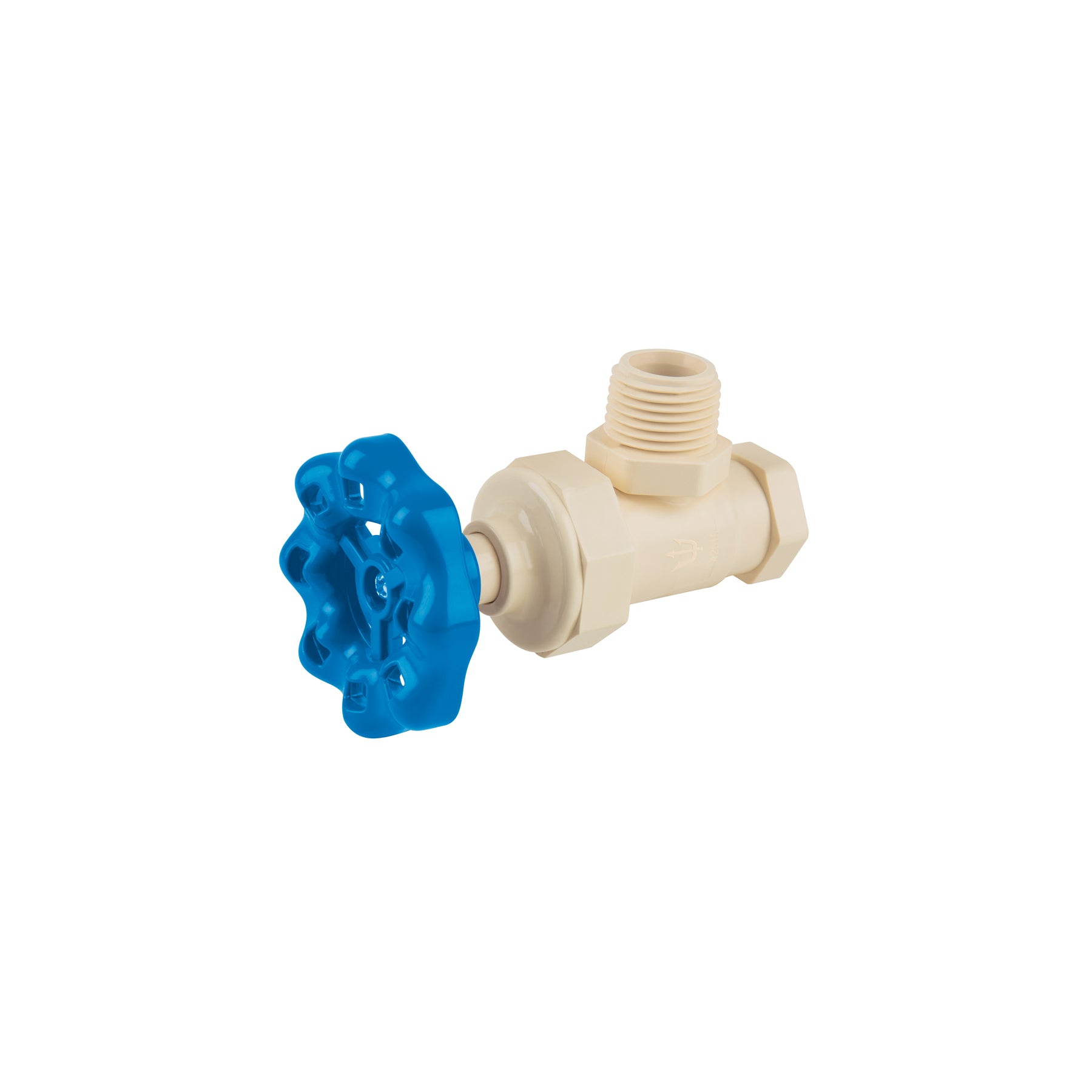 Llave angular de CPVC de 1/2" maneral volante, Foset, CPVC-ANG02, 42019