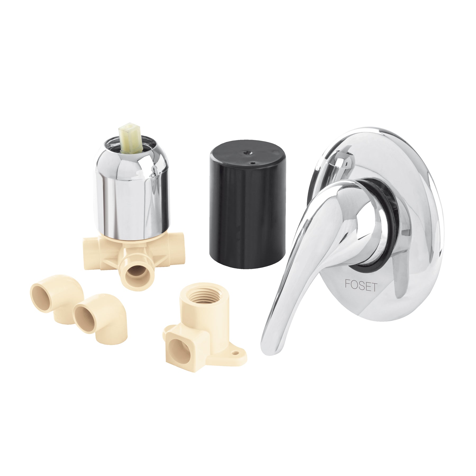 Kit de instalación para regadera CPVC 1/2" con monomando, Foset
