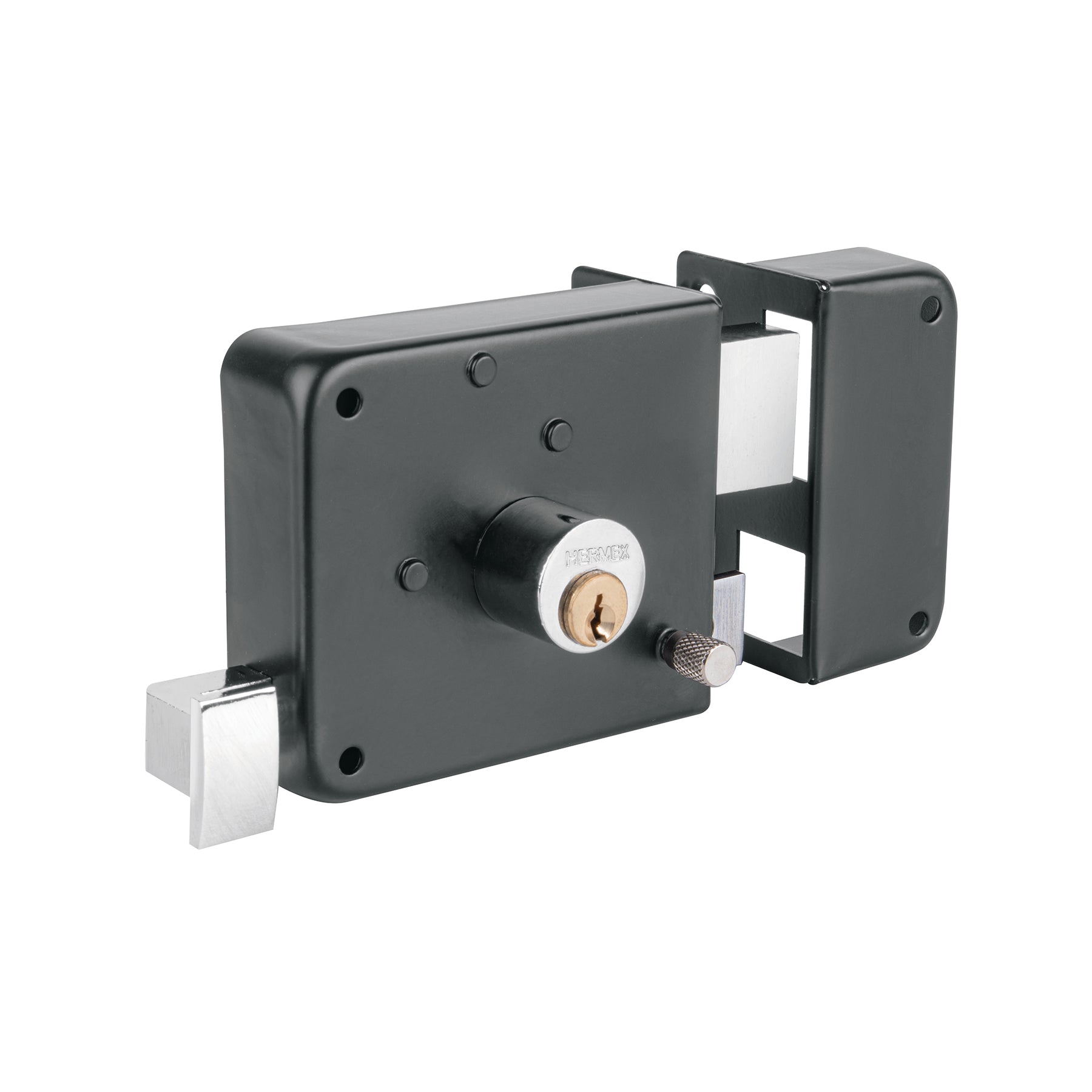 Cerradura sobreponer der instala-fácil, tradicional, negro