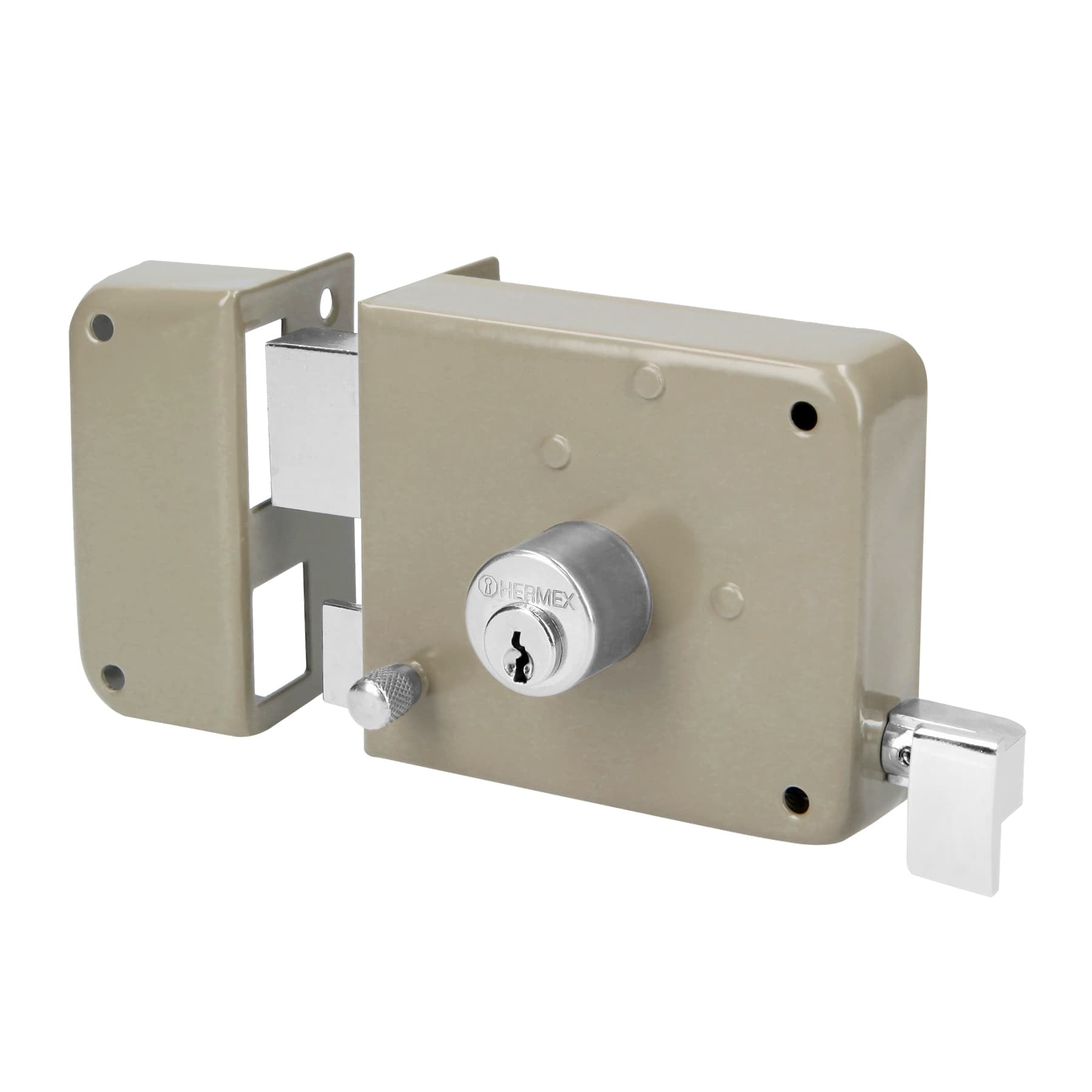 Cerradura sobreponer izq instala-fácil, blíster, BASIC, Hermex, CS-75IBP, 27048