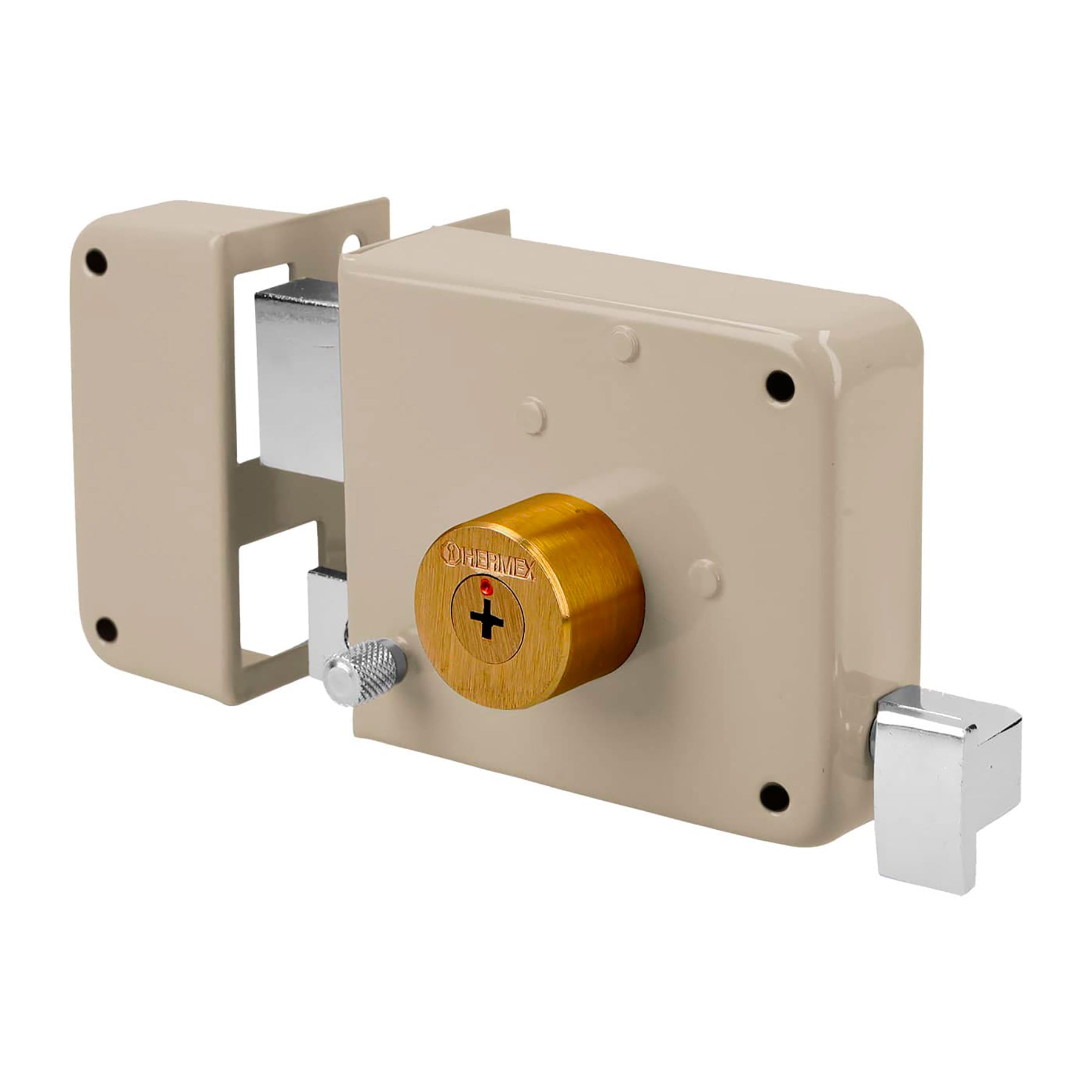 Cerradura sobreponer izquierda clásica, llave tetra, caja, Hermex, CS-80I, 43530