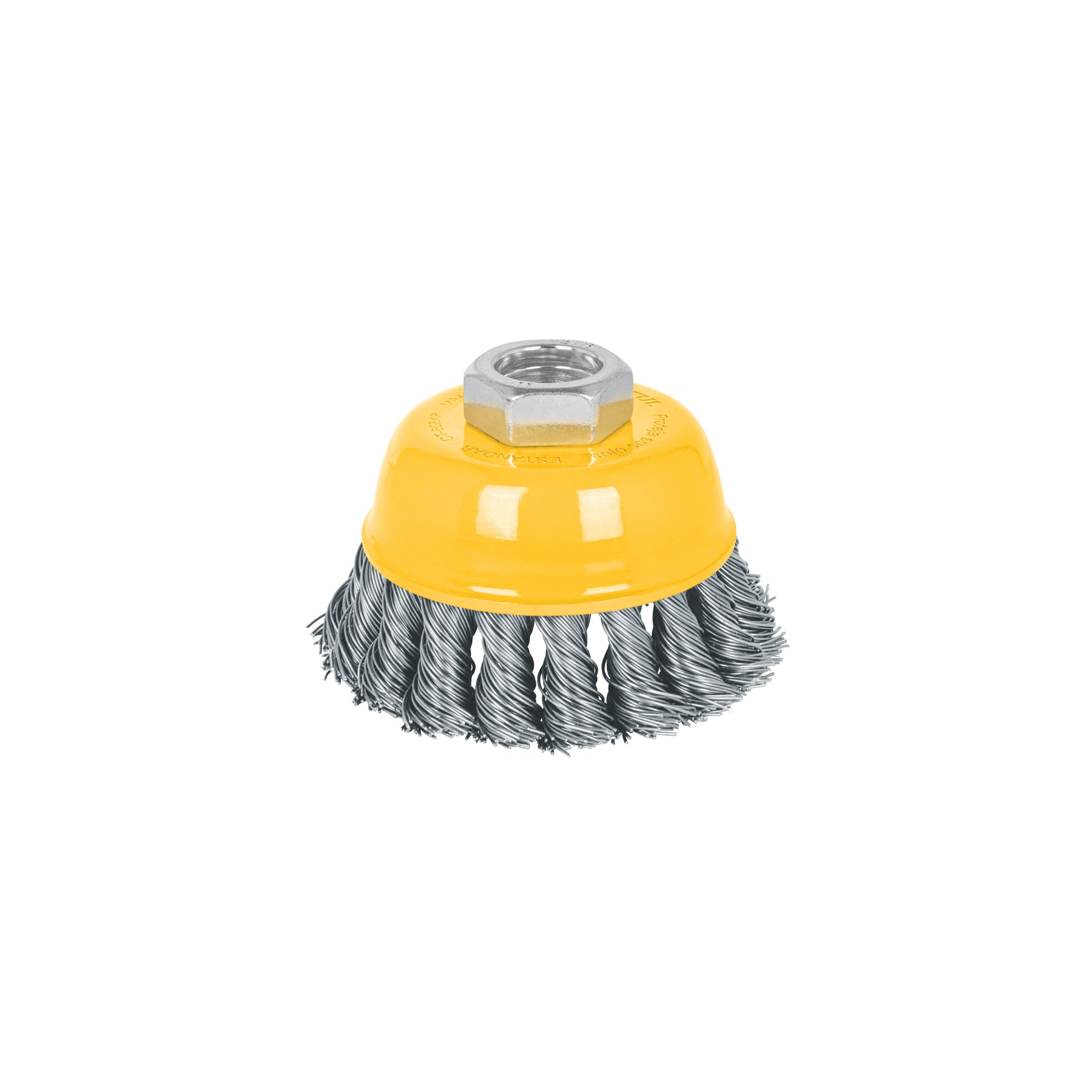 Carda copa 3" alambre trenzado grueso, eje 5/8"-11, Pretul, CT-608XP, 28257