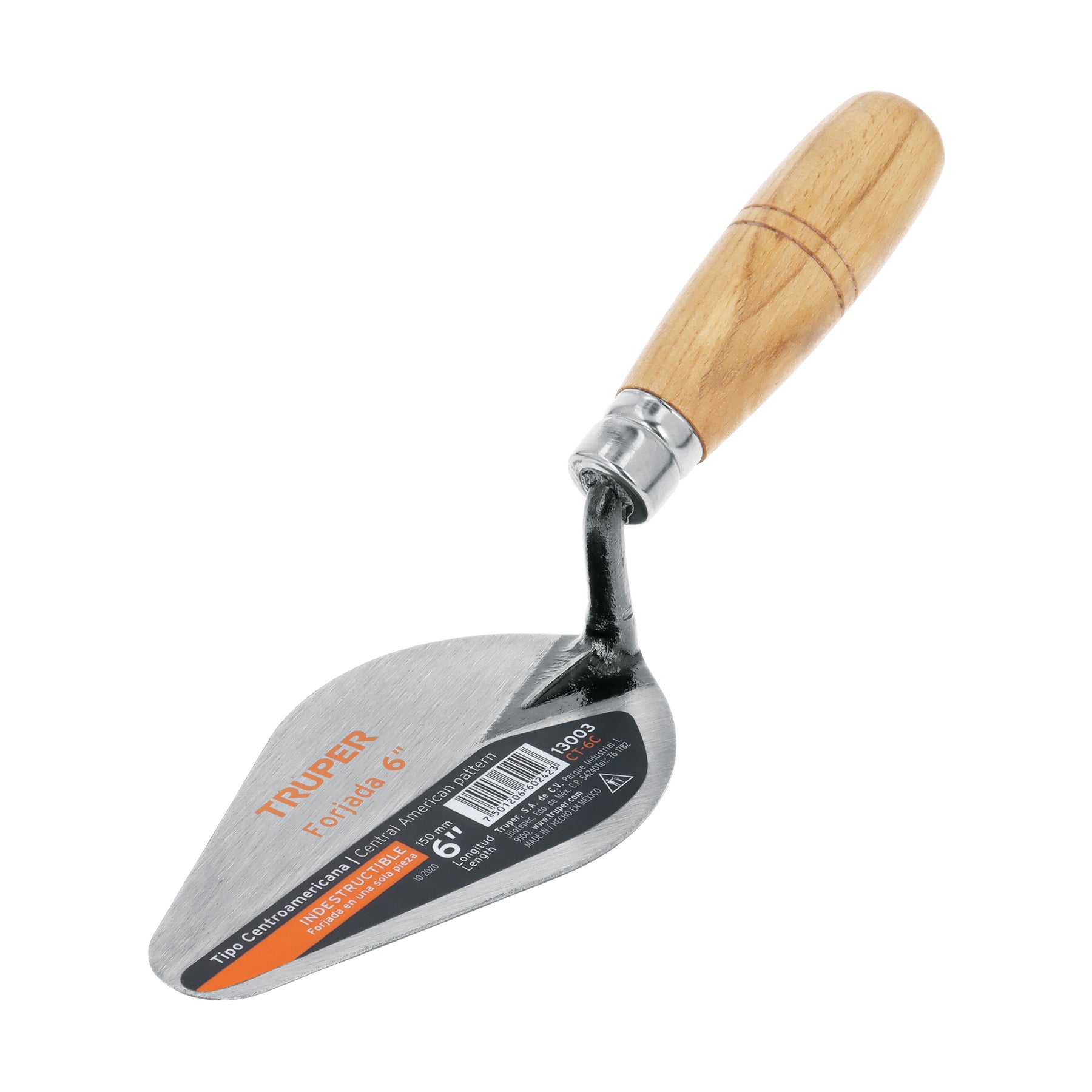 Cuchara para albañil 6" forjada tipo Centroamericana, Truper