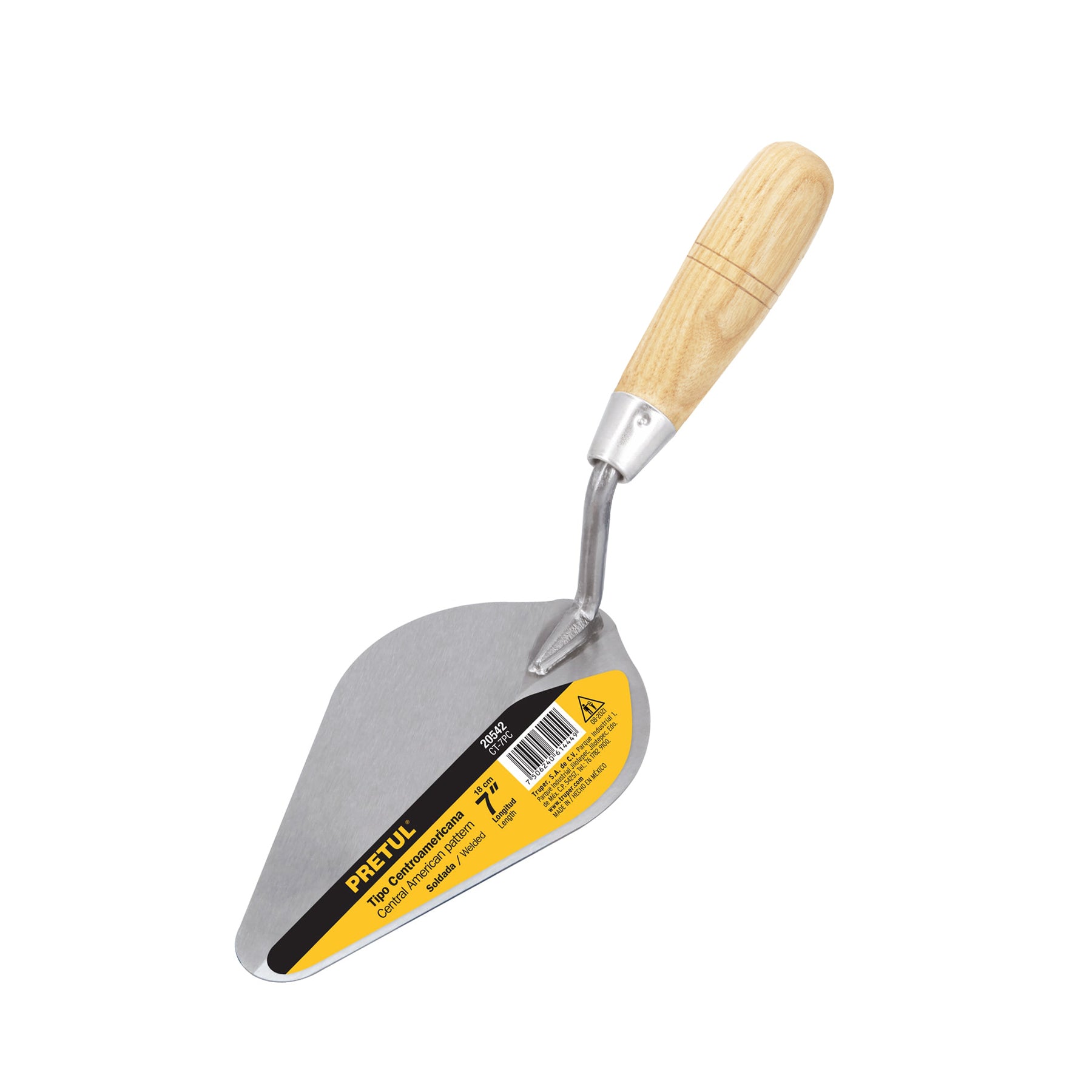 Cuchara para albañil 7" tipo Centroamericana, Pretul