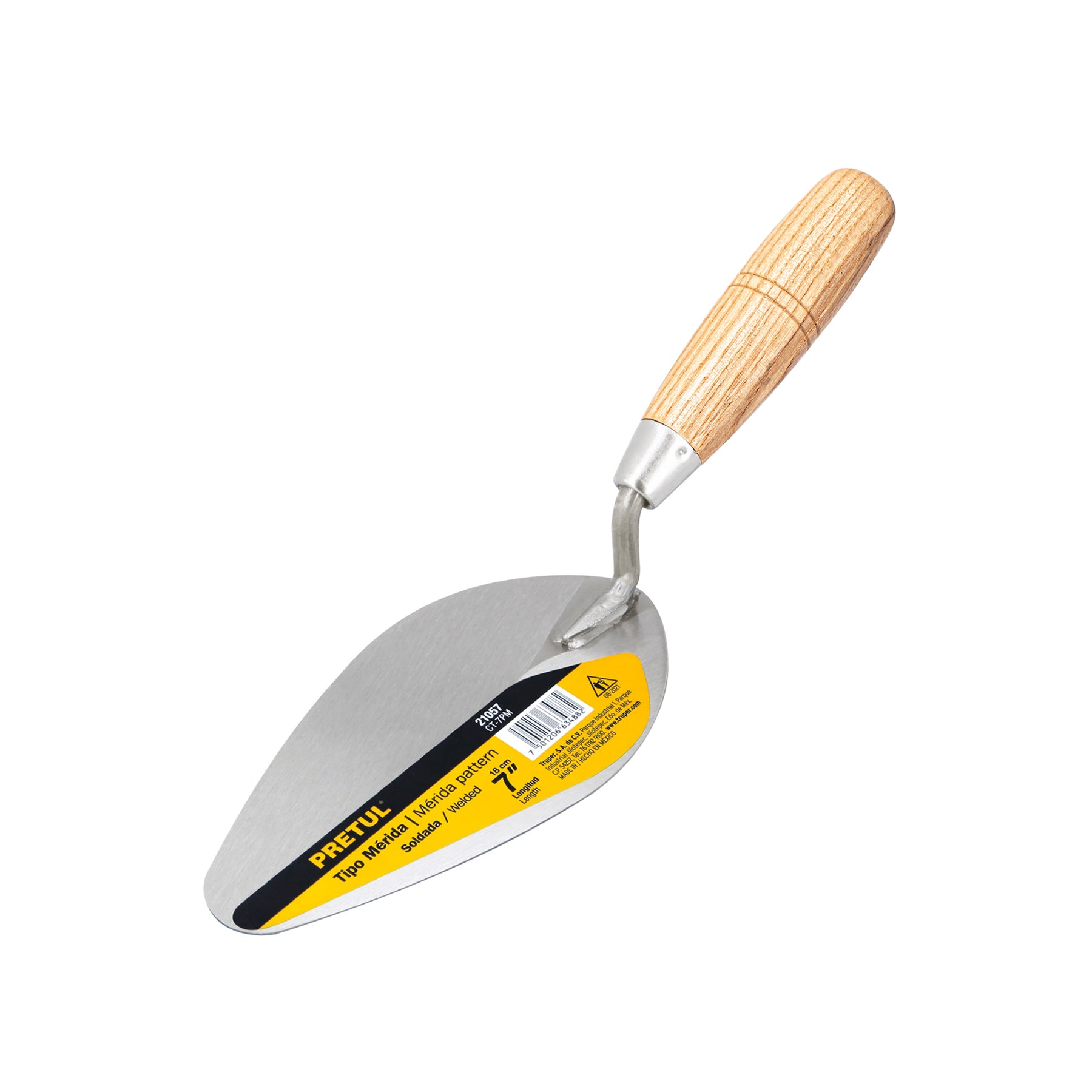 Cuchara para albañil 7" tipo Mérida, Pretul