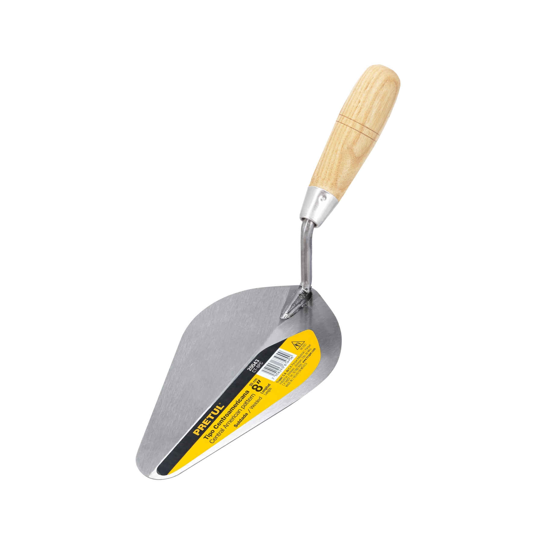 Cuchara para albañil 8" tipo Centroamericana, Pretul